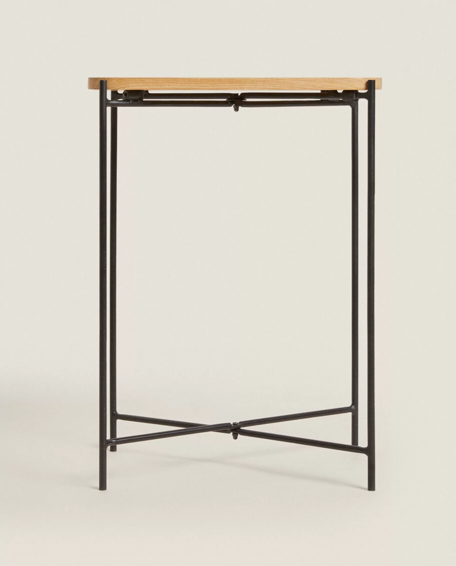 ZARA Home Oak Side Table Black Flash Sale