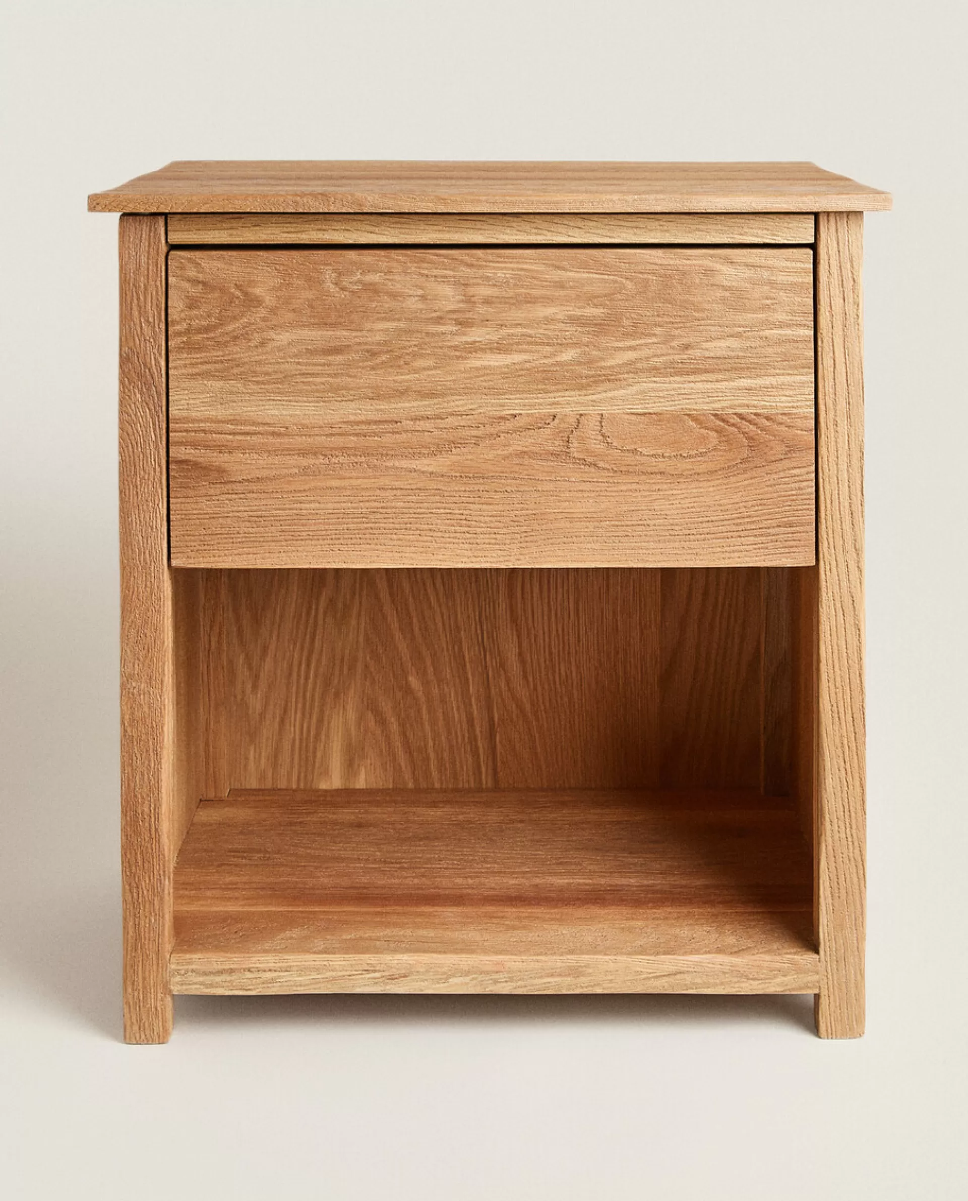 ZARA Home Oak Wood Bedside Table Natural Colour Best Sale