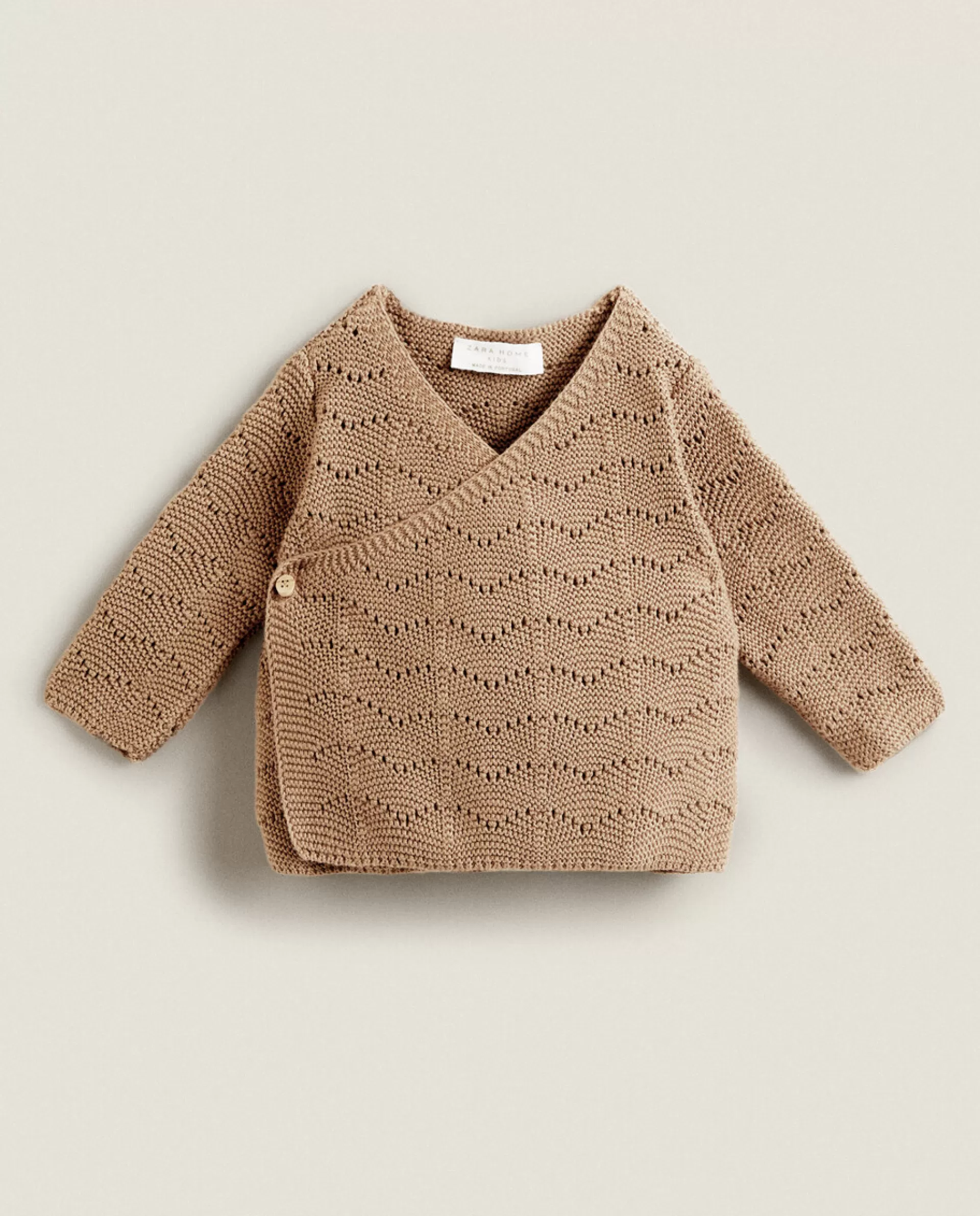 ZARA Home Openwork Cardigan Brown Online