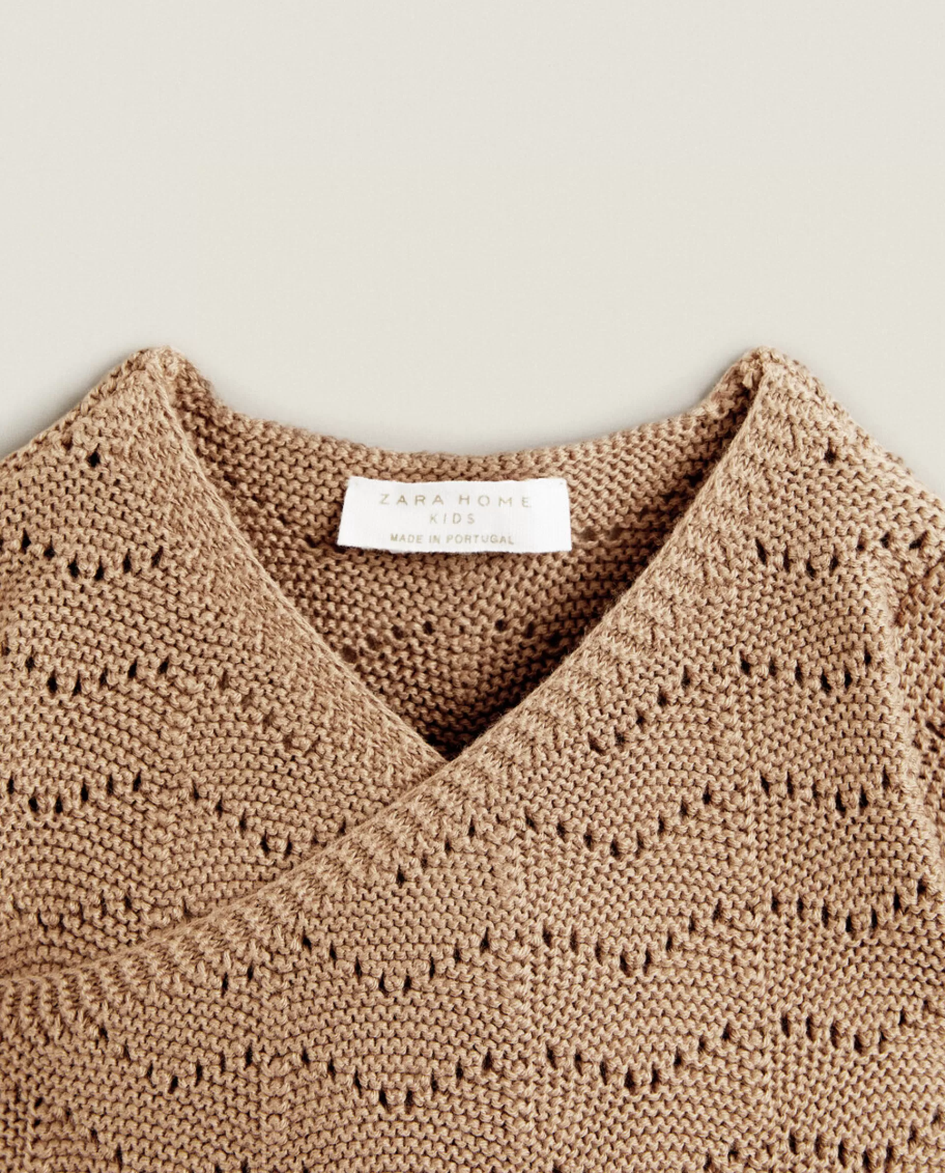 ZARA Home Openwork Cardigan Brown Online