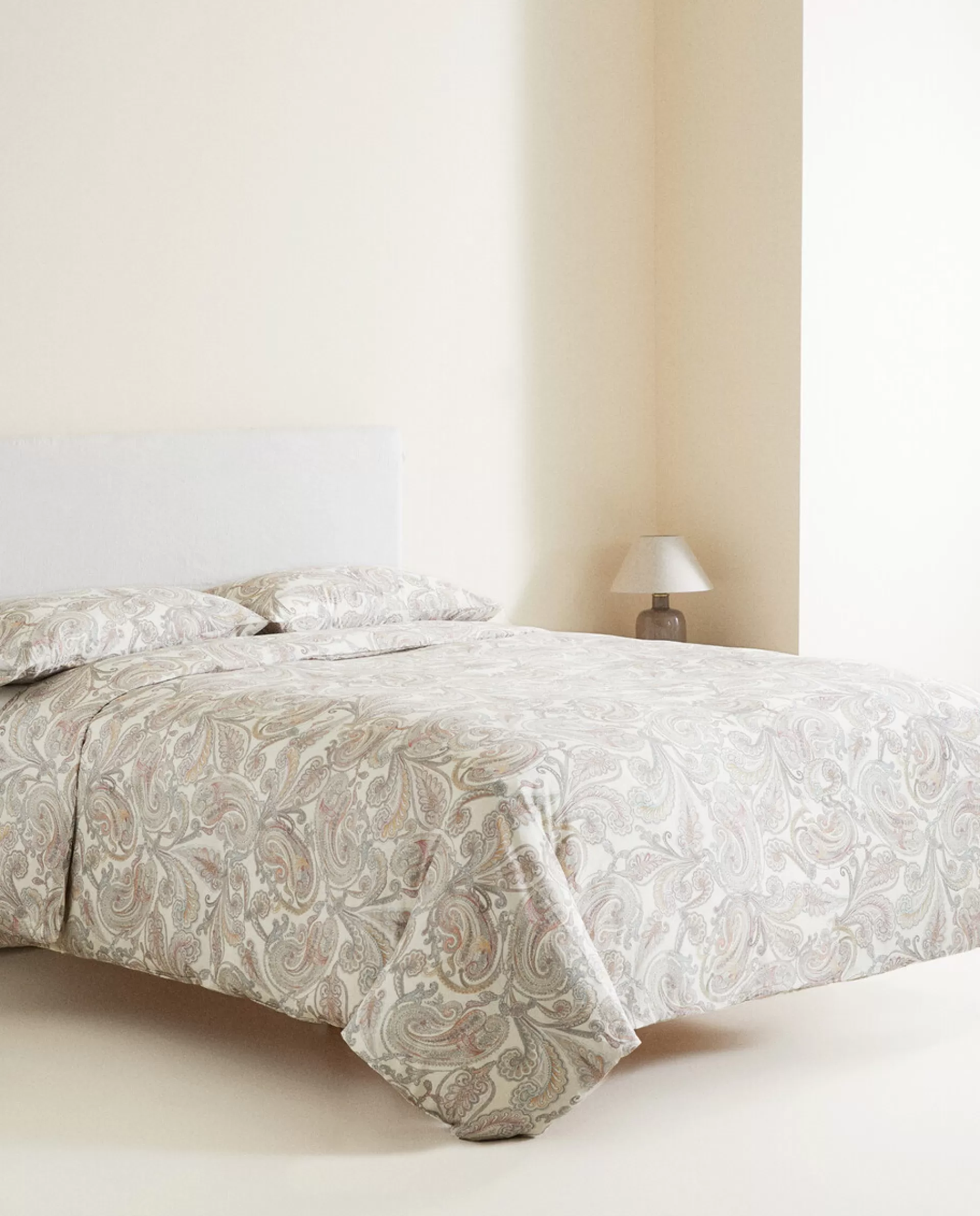 ZARA Home Paisley-Print Duvet Cover Oyster White Best
