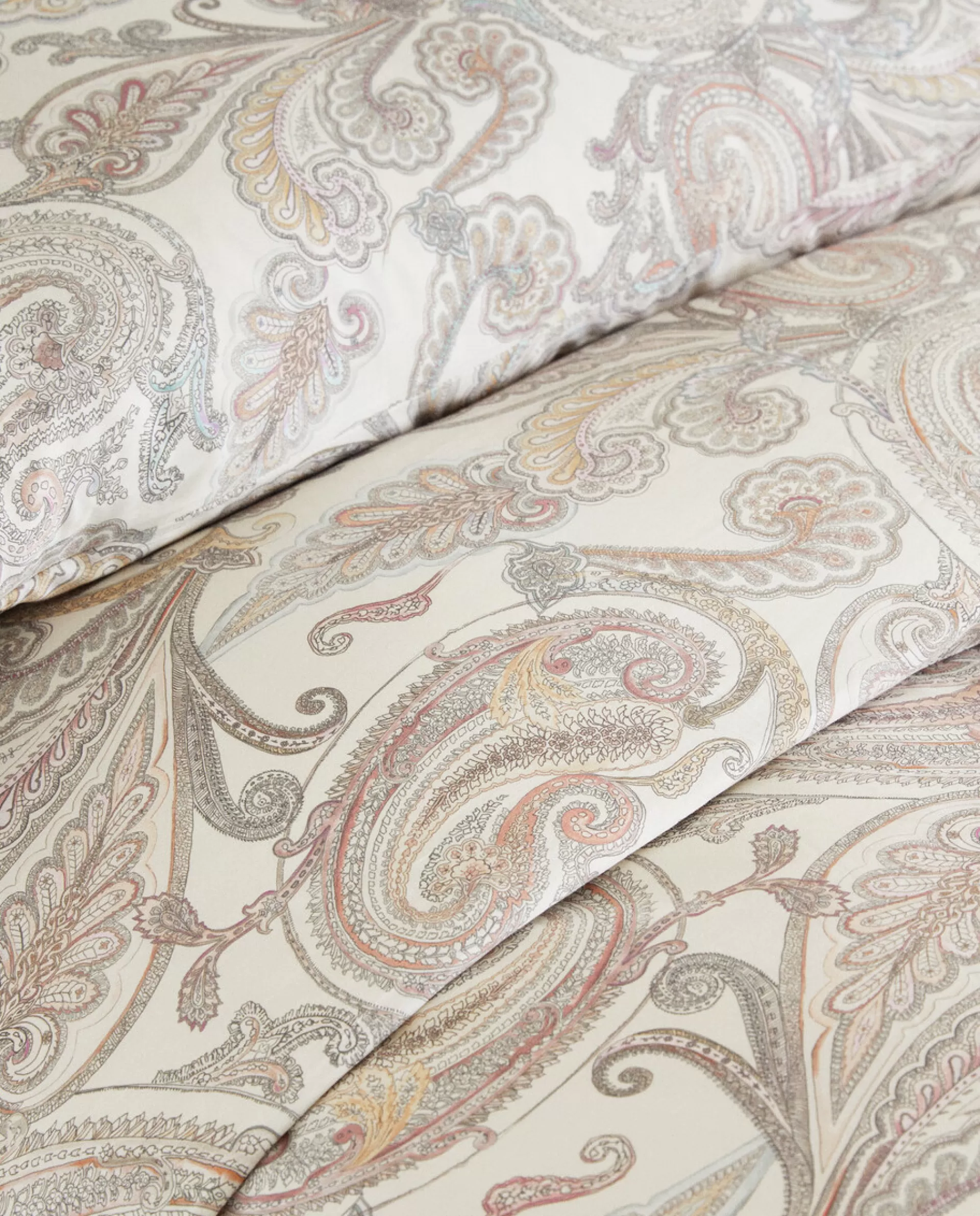 ZARA Home Paisley-Print Duvet Cover Oyster White Best