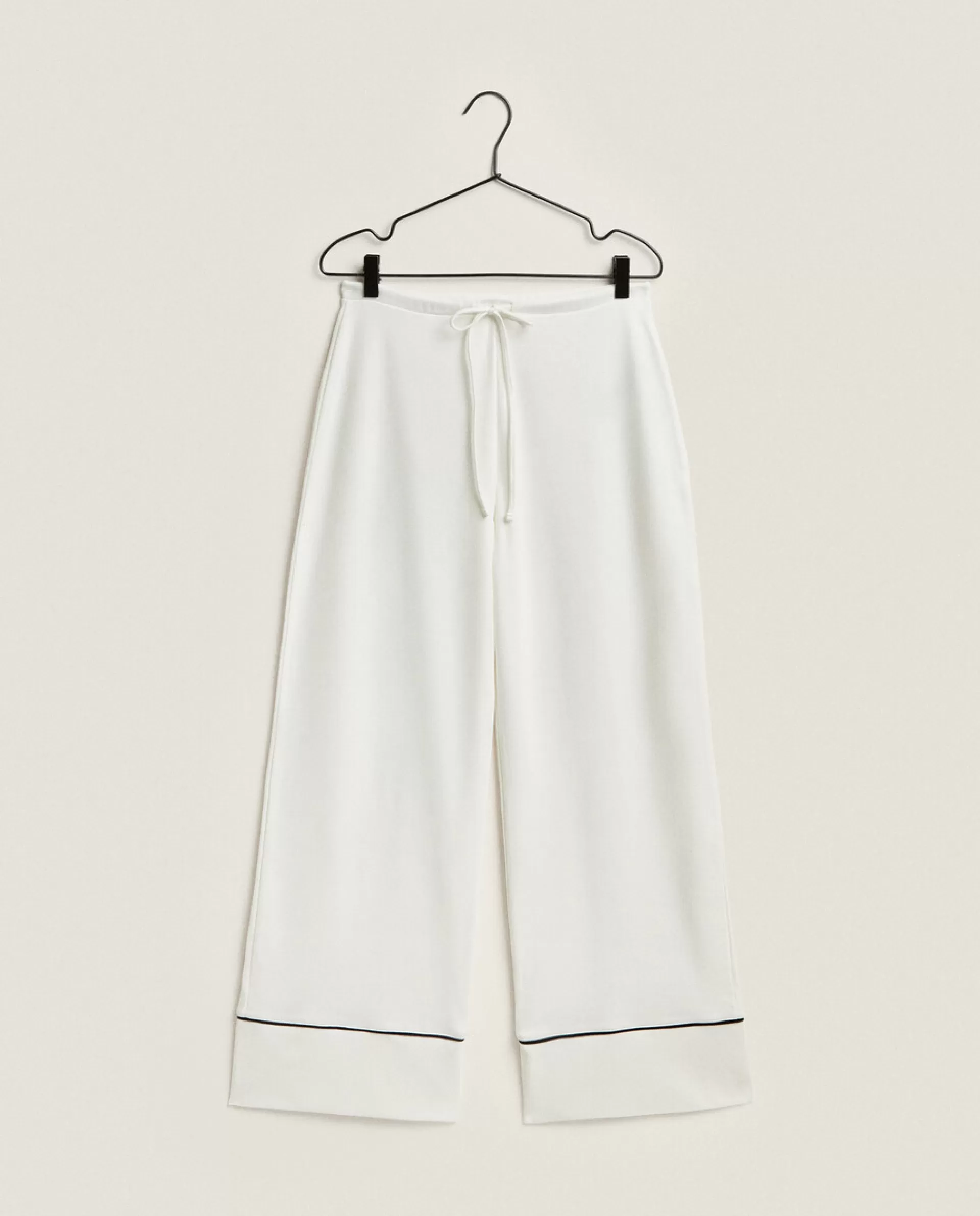 ZARA Home Pants With Contrast Piping Cream Flash Sale