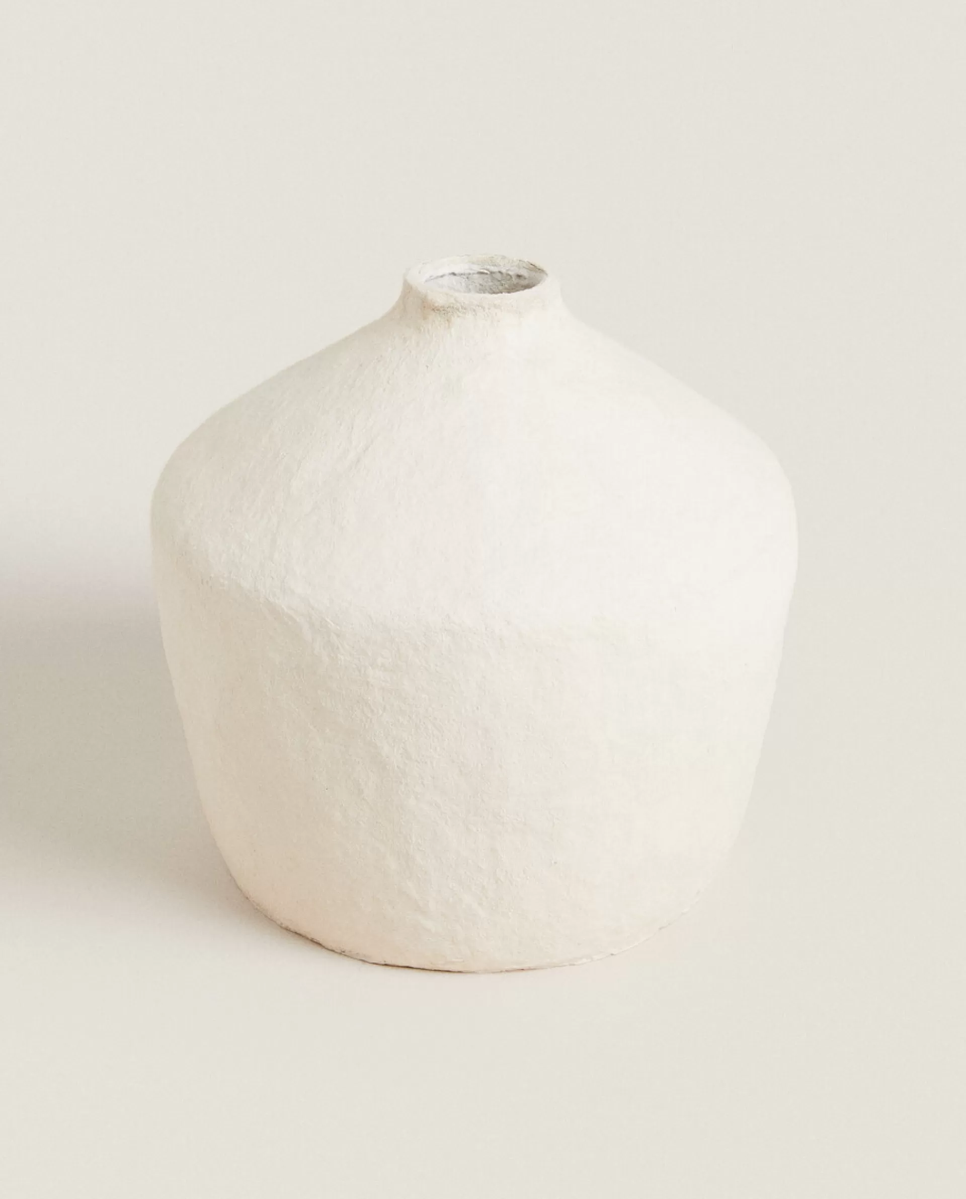 ZARA Home Papier-Mache Vase White Outlet