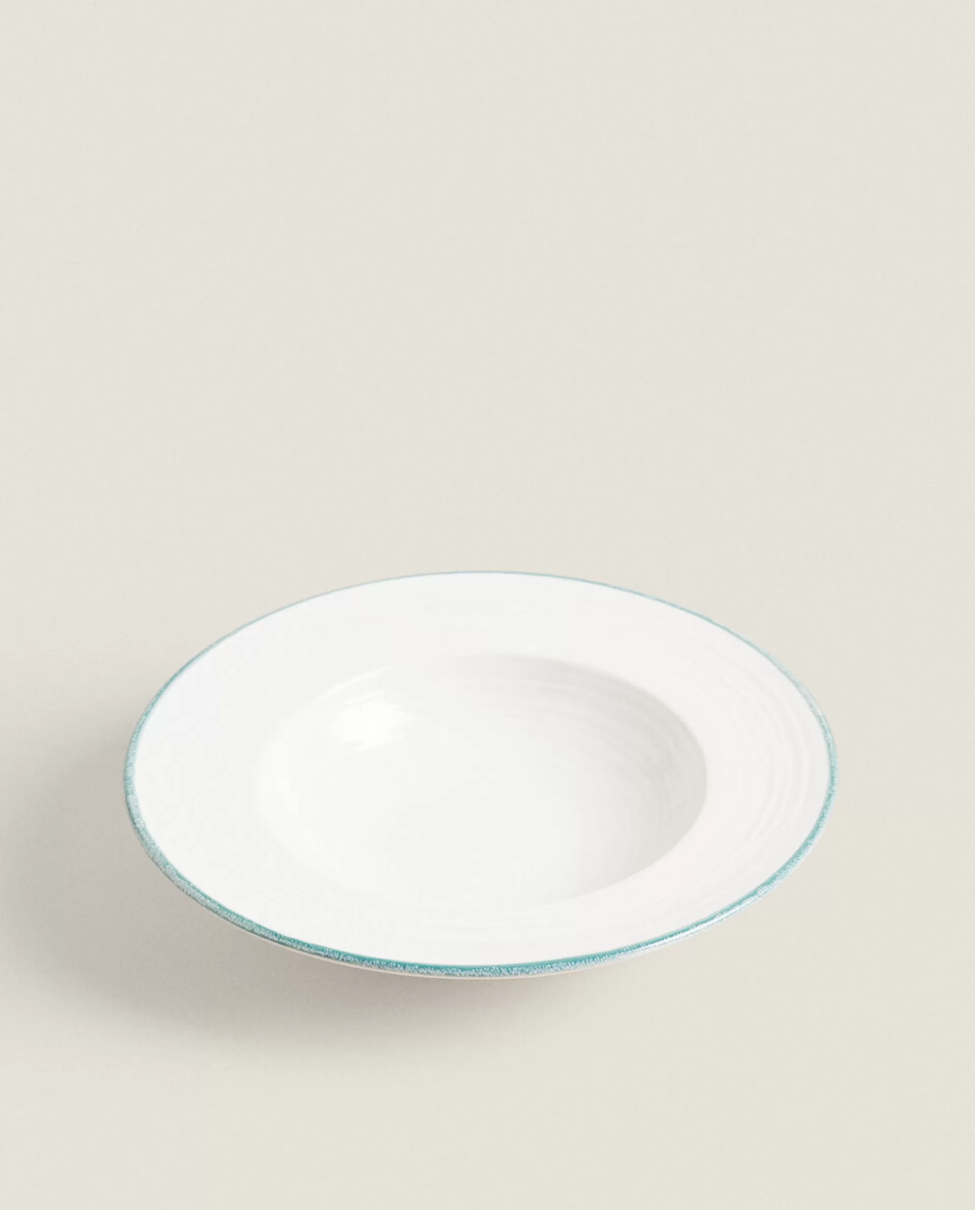 ZARA Home Pasta Plate With Rim Petroleum Online