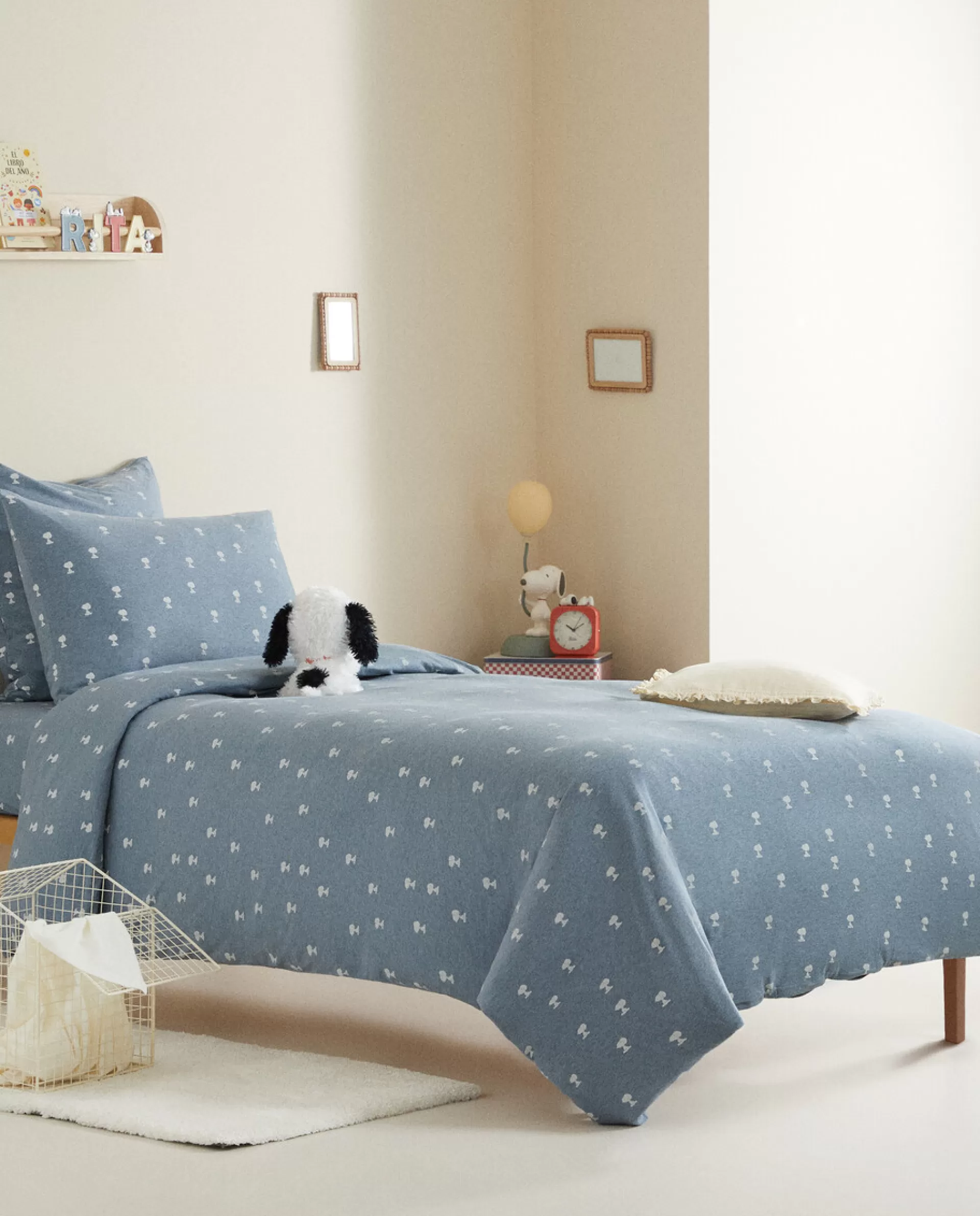 ZARA Home Peanuts™ Cotton Jersey Duvet Cover Blue Cheap