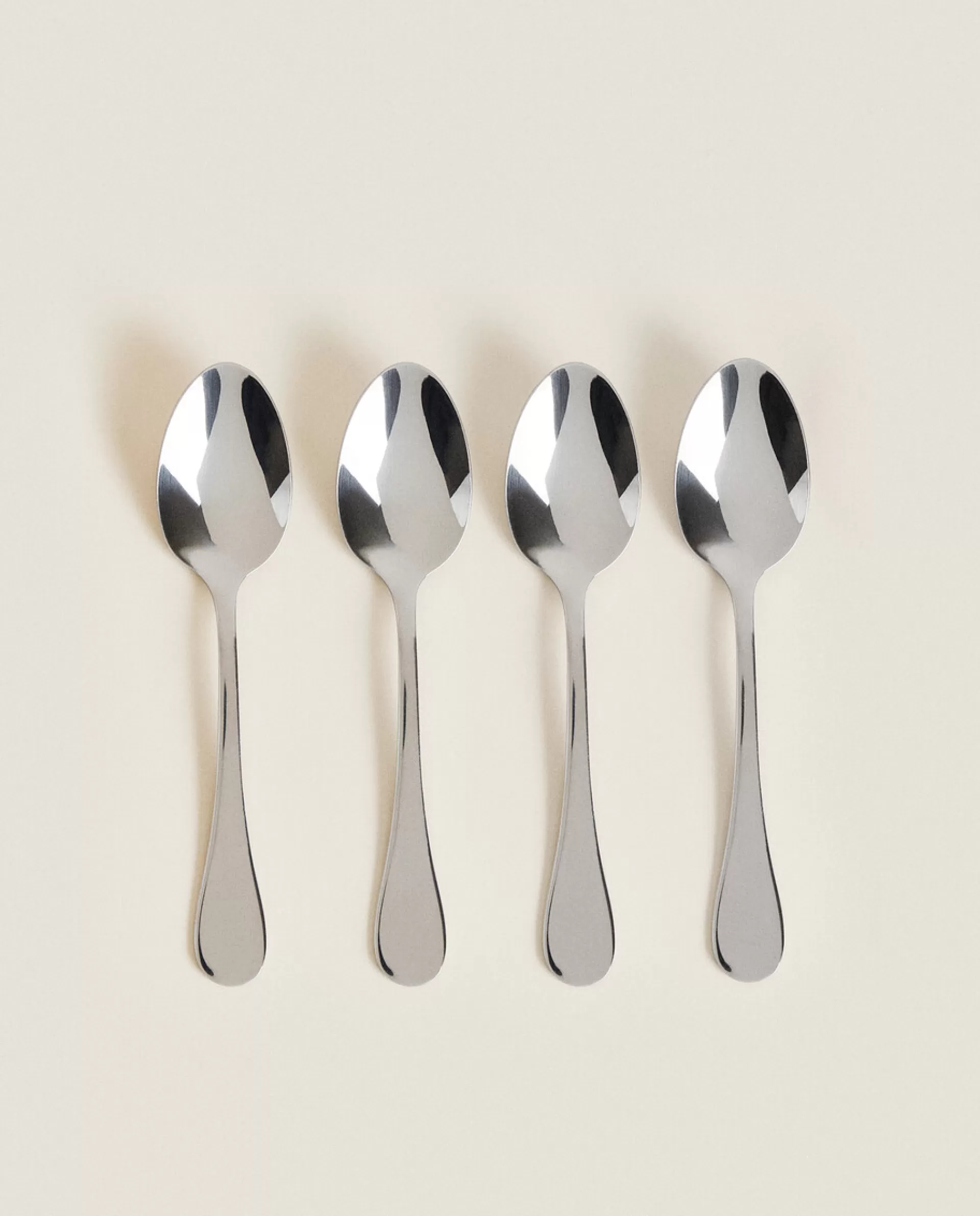 ZARA Home 4-Piece Classic Dessert Spoon Box Steel Grey Sale