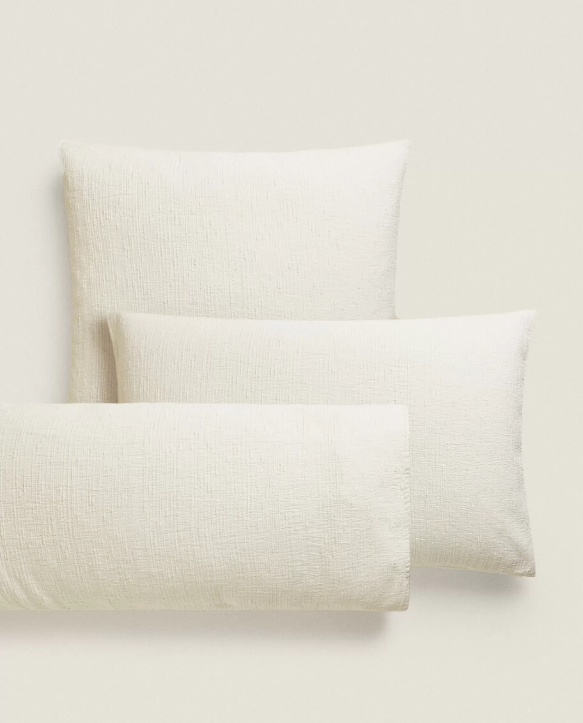 ZARA Home Pillowcase With Bedspread Quilt Effect Cream Shop