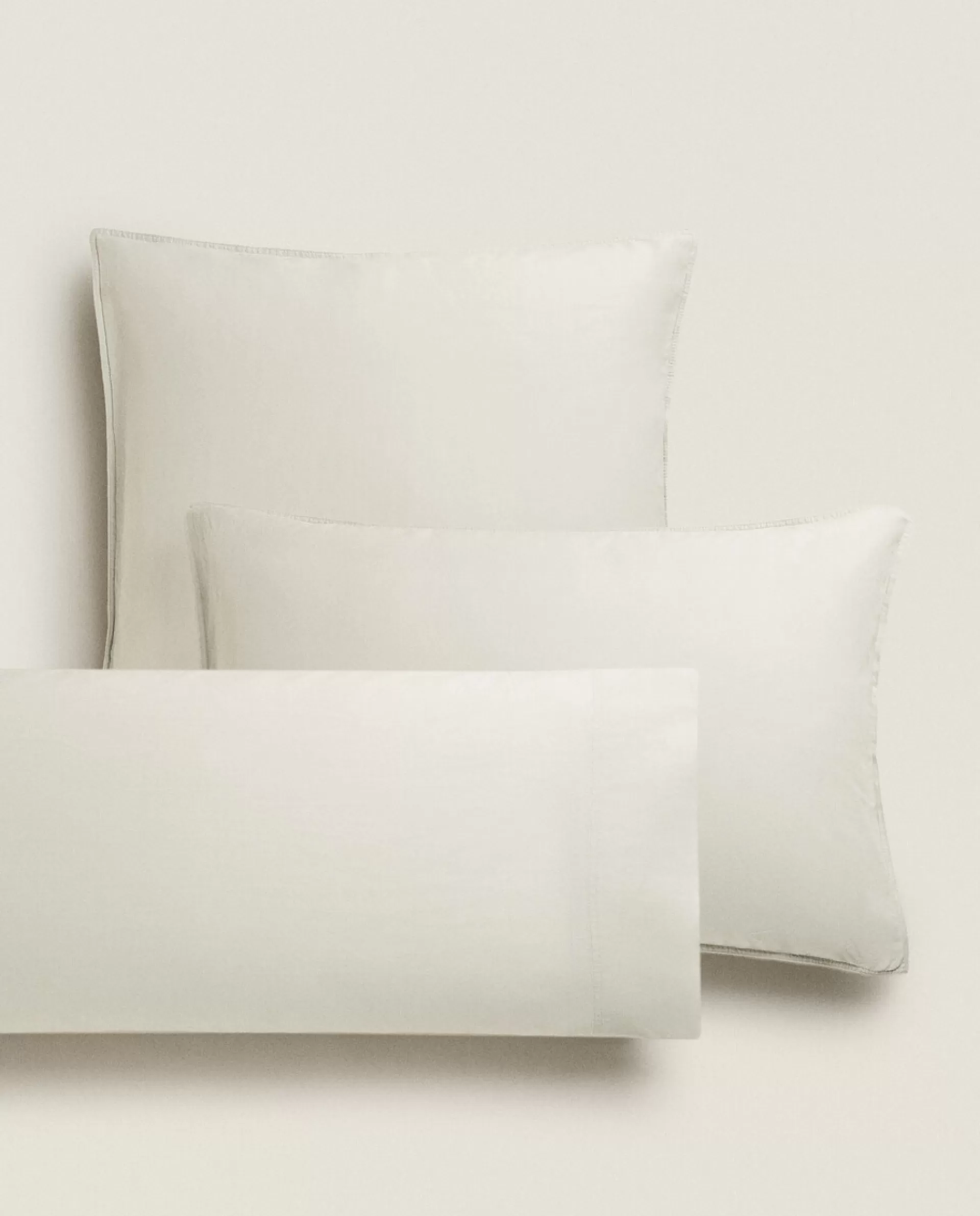ZARA Home Pillowcase With Double Topstitching Butter Yellow Cheap