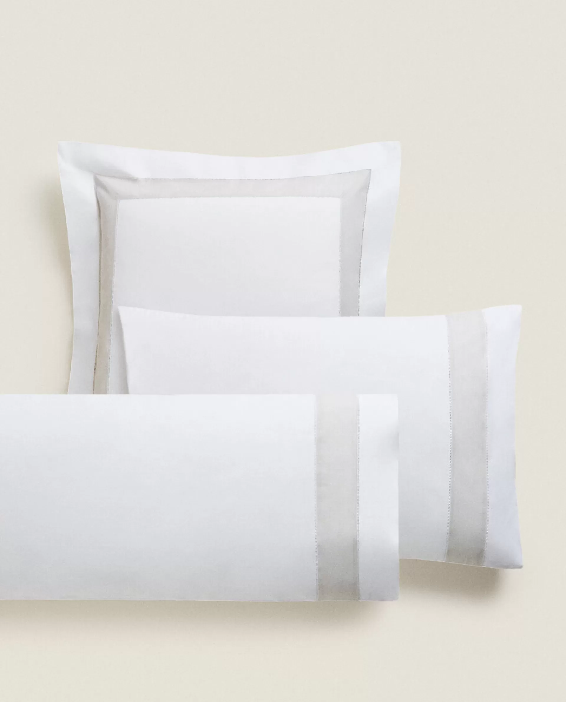 ZARA Home Pillowcase With Linen Border White Online