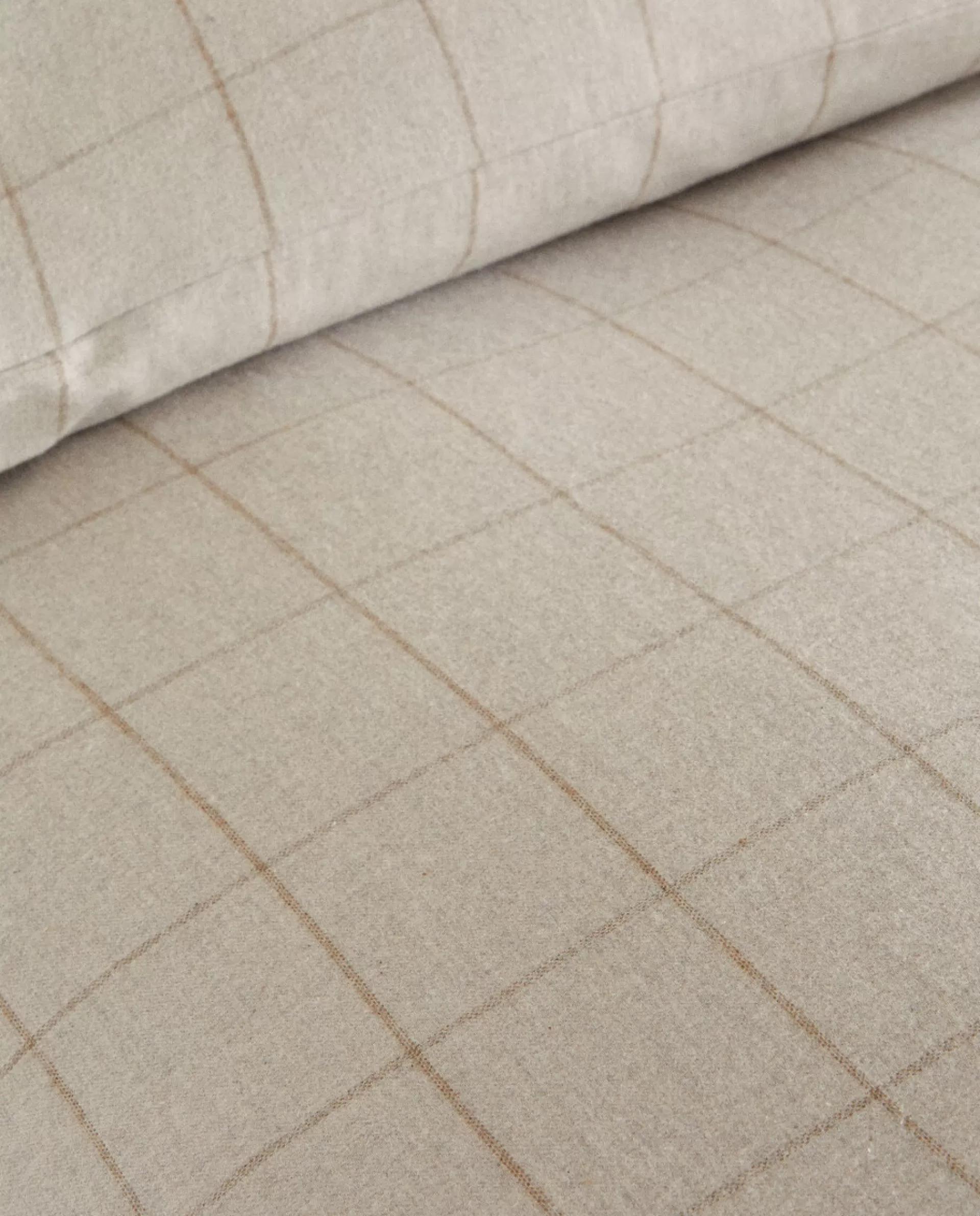 ZARA Home Plaid Flannel Duvet Cover Sand Best