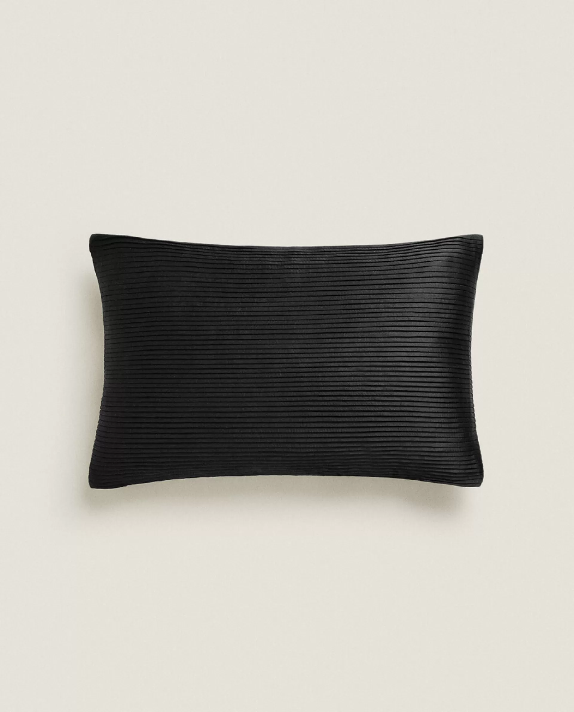 ZARA Home Pleated Throw Pillow Cover Black Store