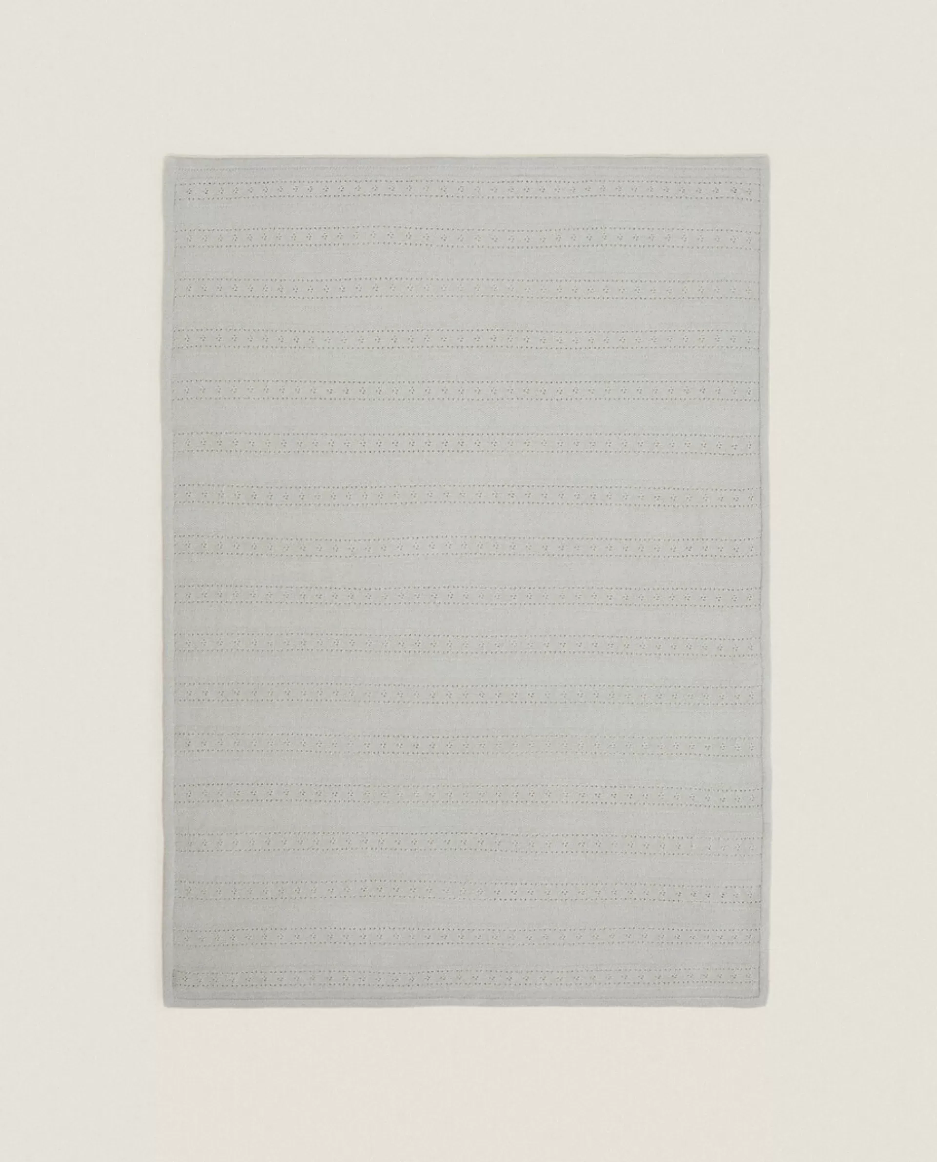 ZARA Home Pointelle Cotton Blanket Grey Best