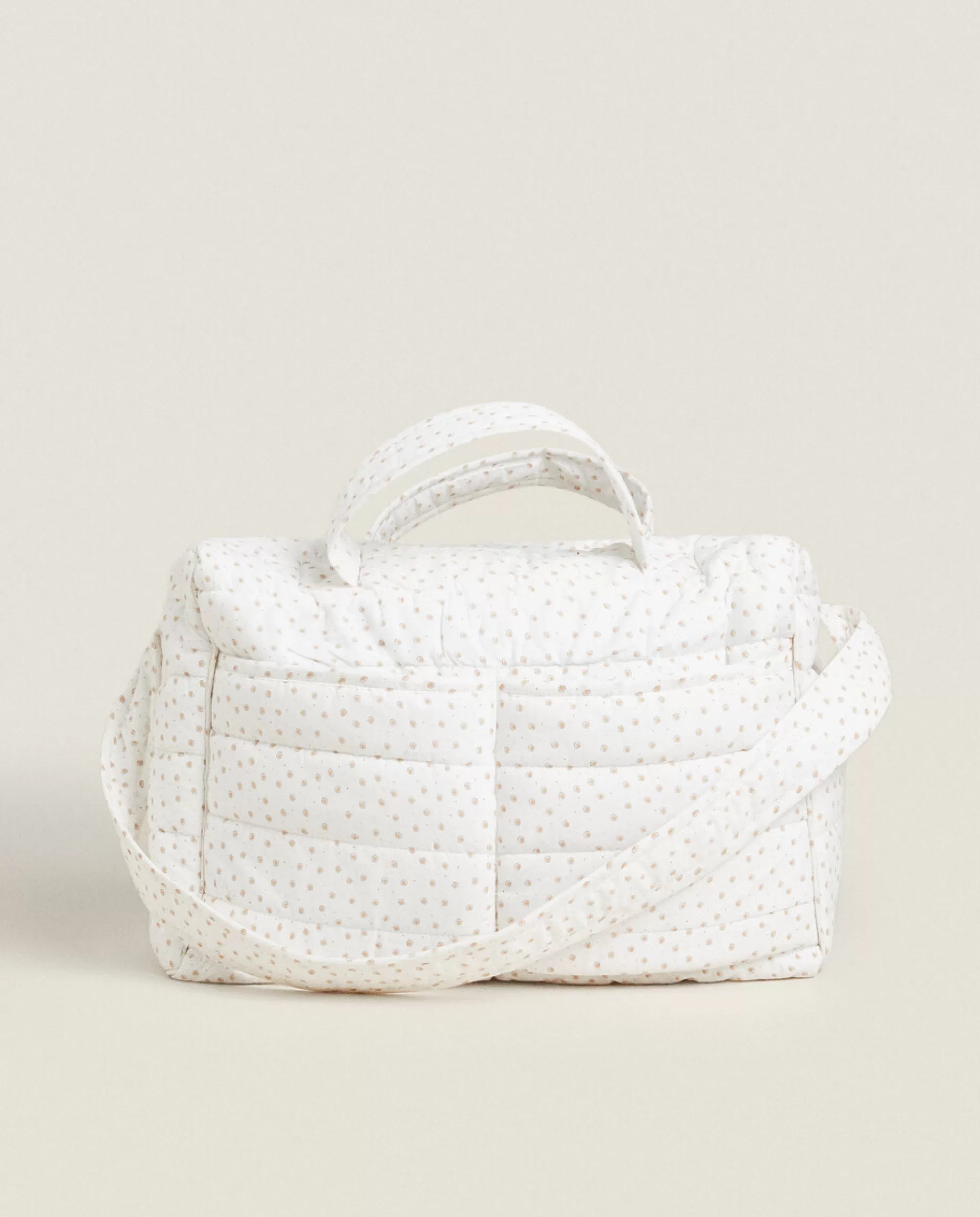 ZARA Home Polka Dot Diaper Bag White Cheap