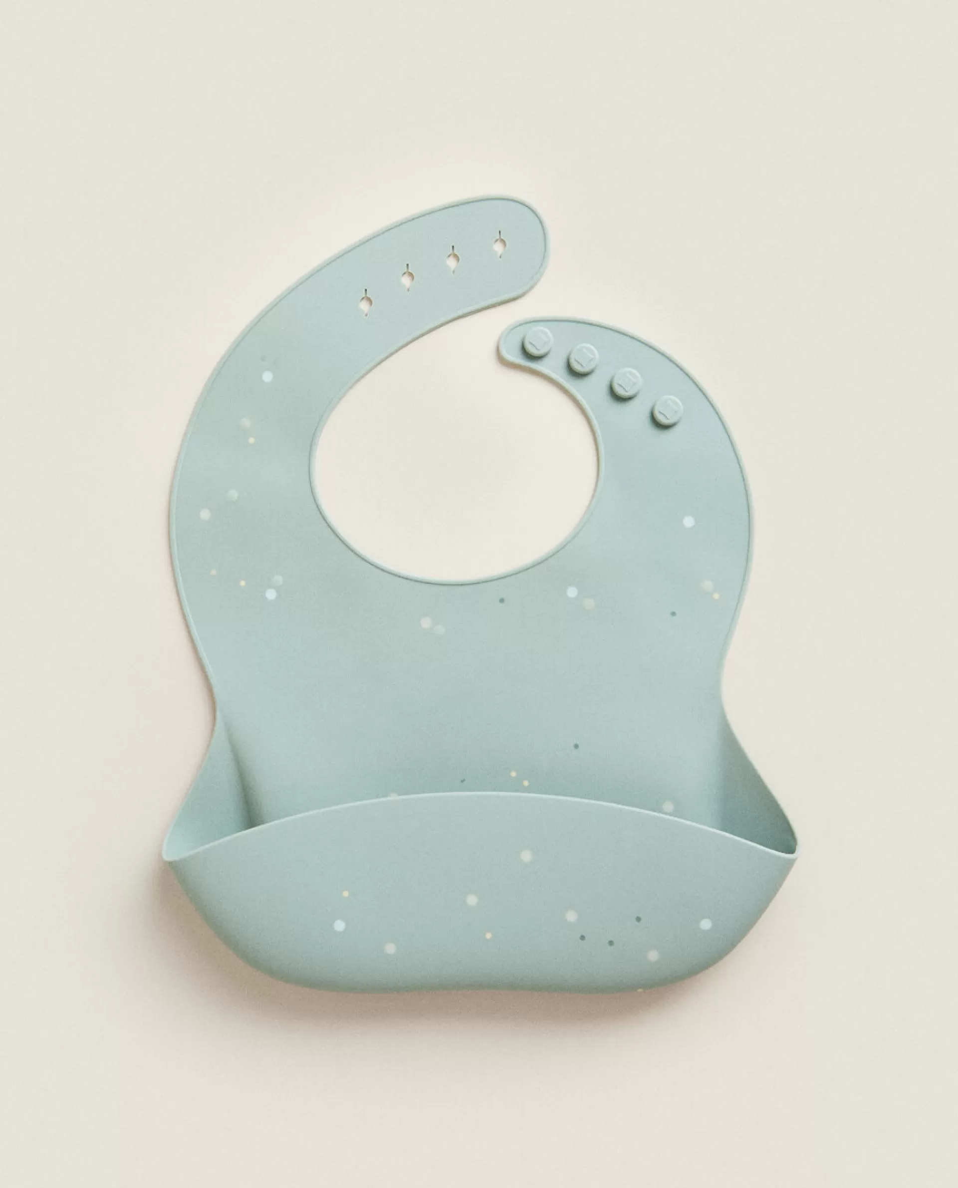 ZARA Home Polka Dot Silicone Bib Green Shop