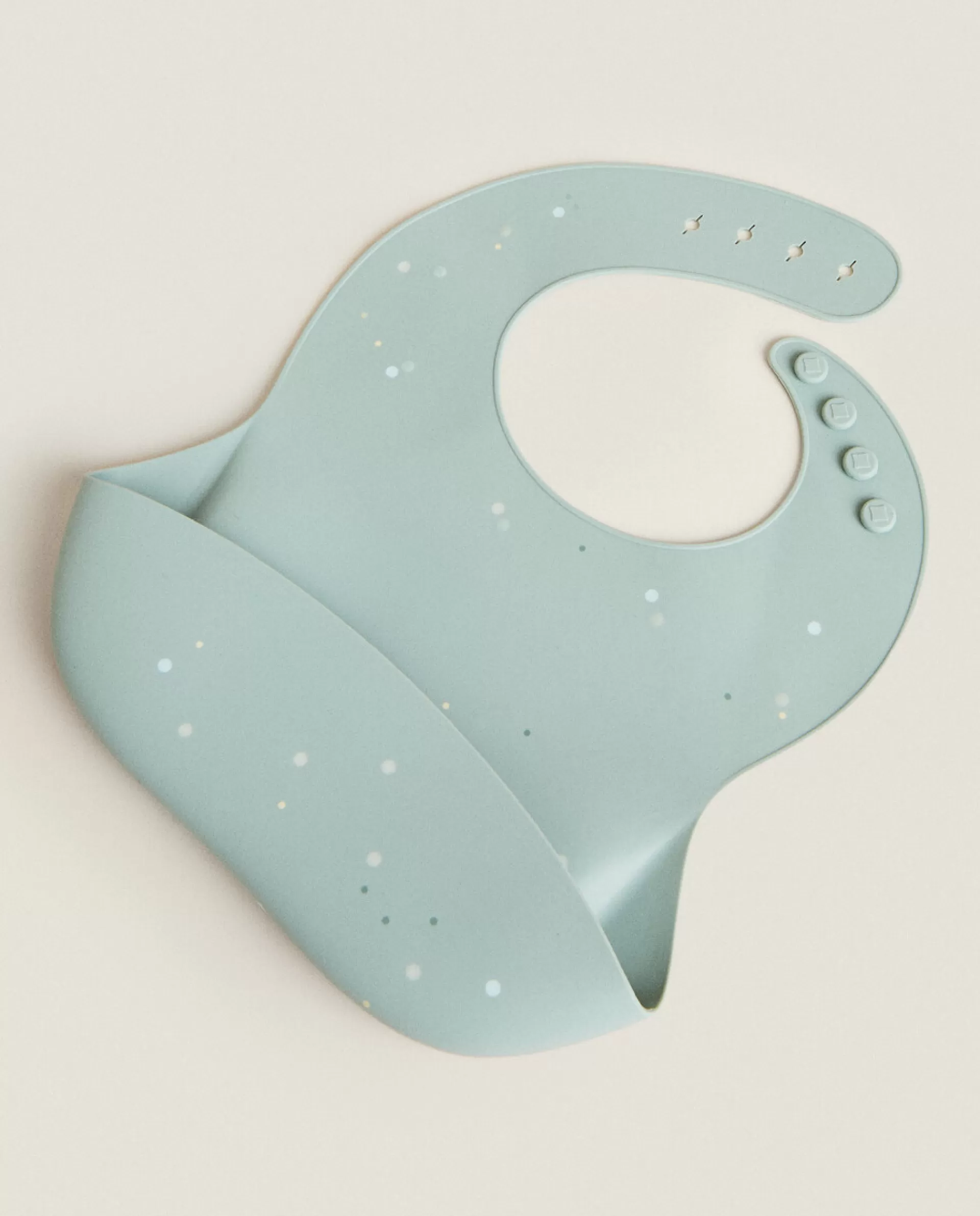 ZARA Home Polka Dot Silicone Bib Green Shop