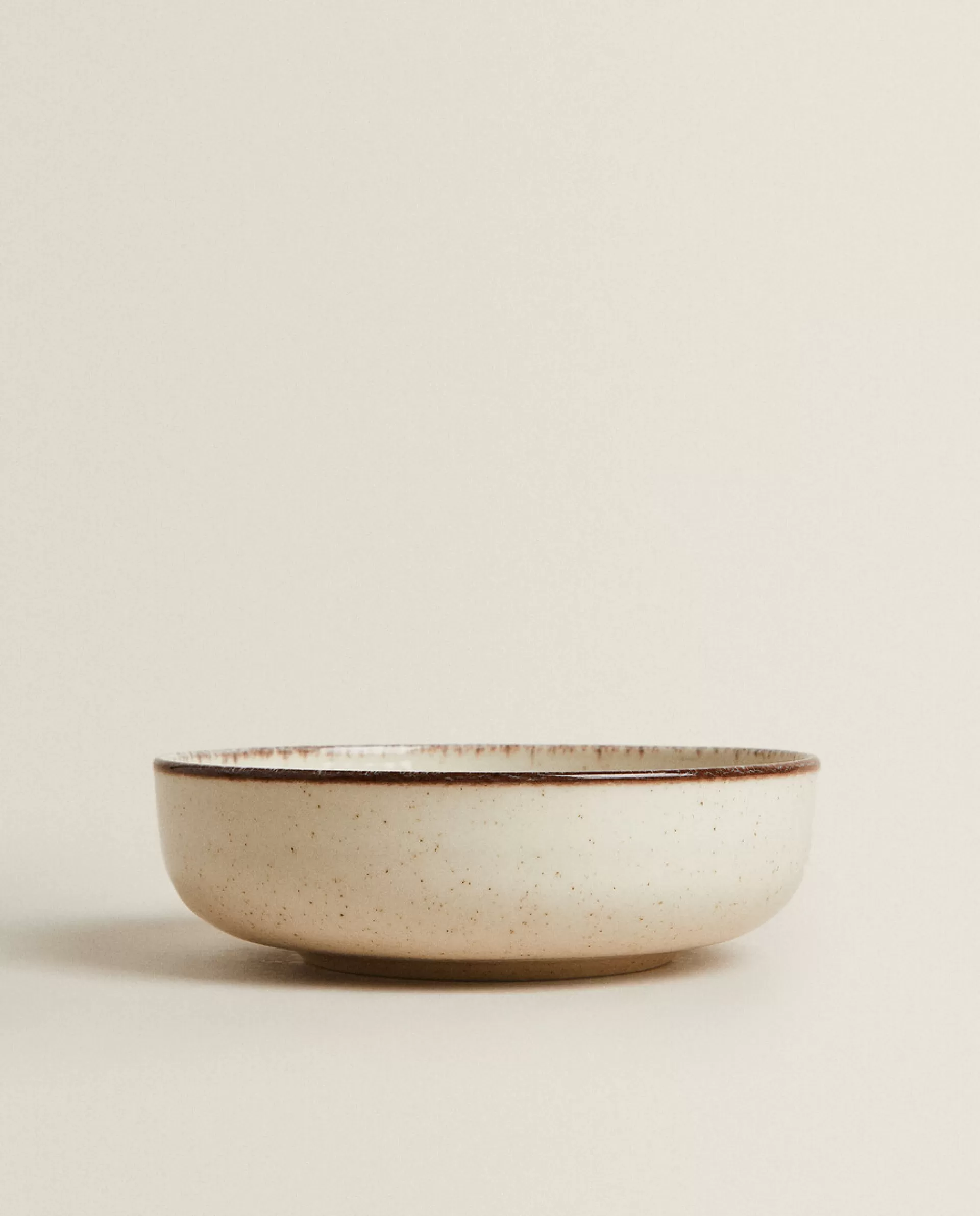 ZARA Home Porcelain Bowl With Antique Finish Rim Ecru Online