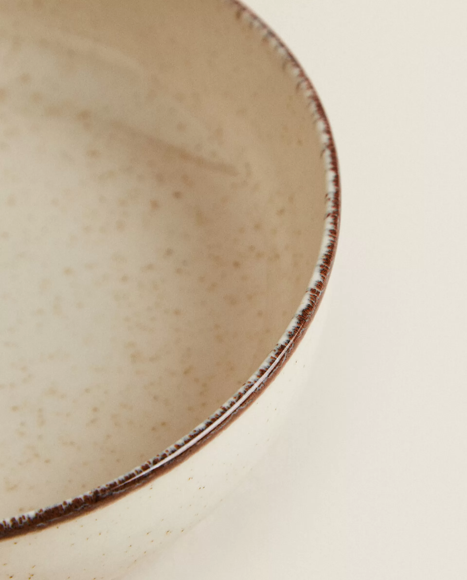 ZARA Home Porcelain Bowl With Antique Finish Rim Ecru Online