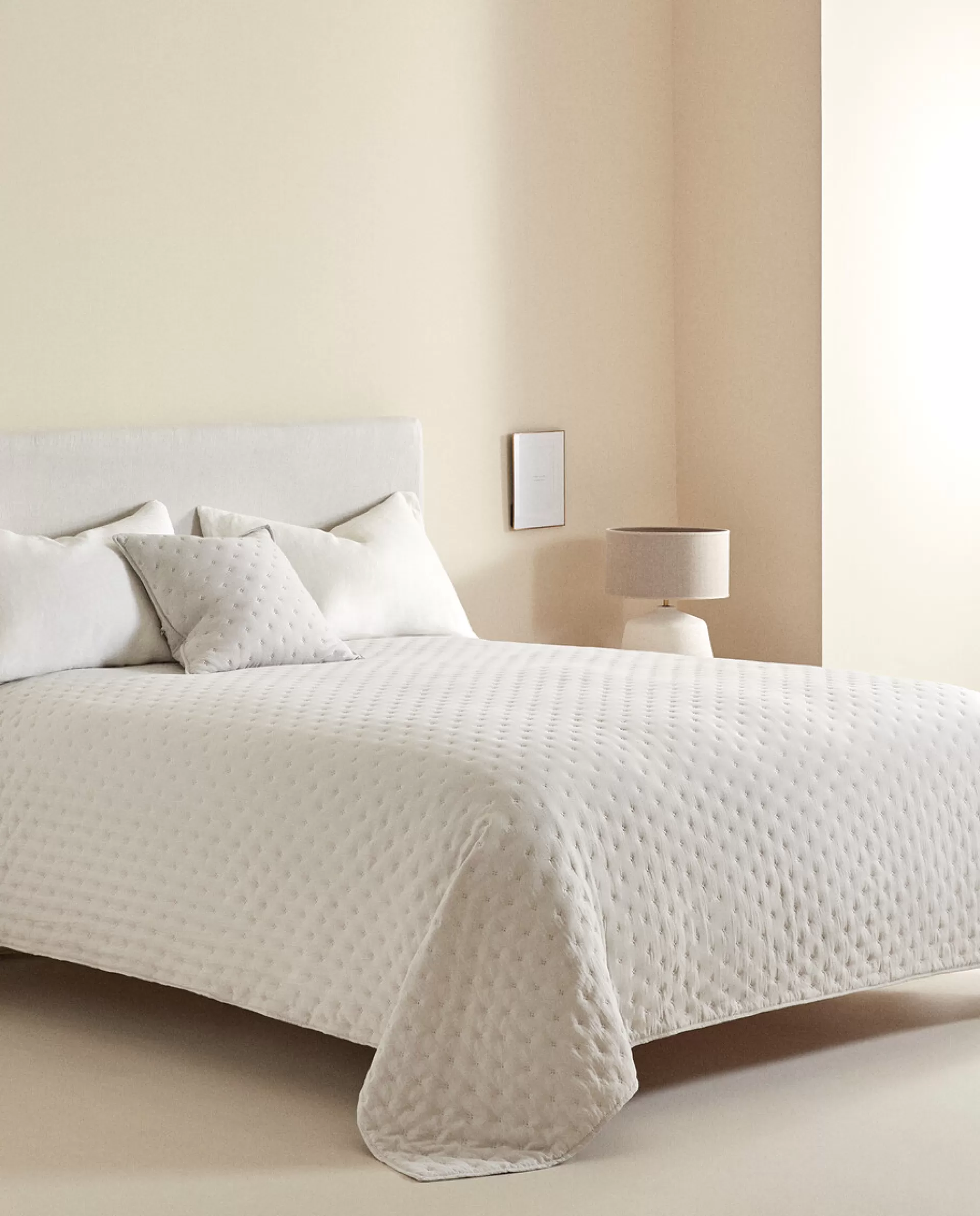ZARA Home Quilted Quilt With Dots Grey Flash Sale