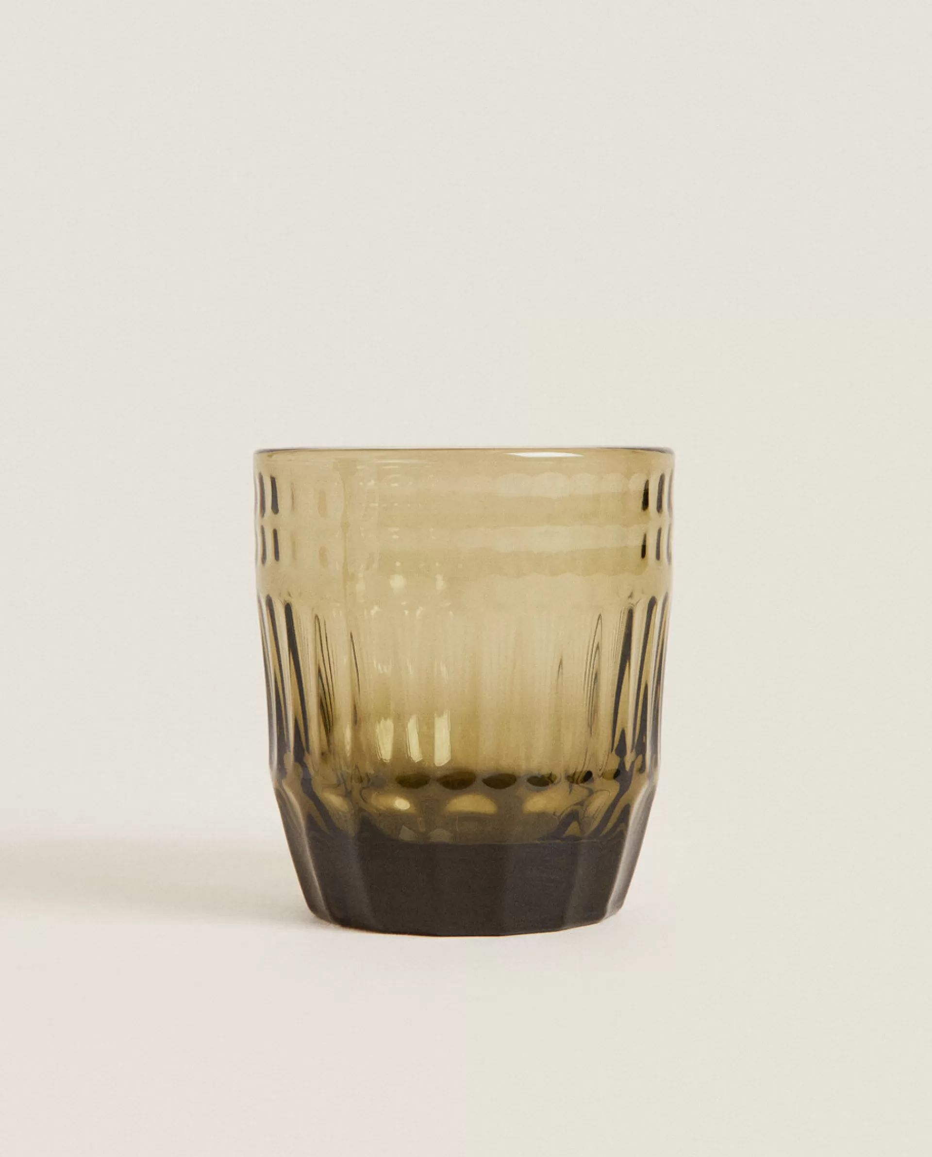 ZARA Home Raised Design Glass Tumbler Green Hot
