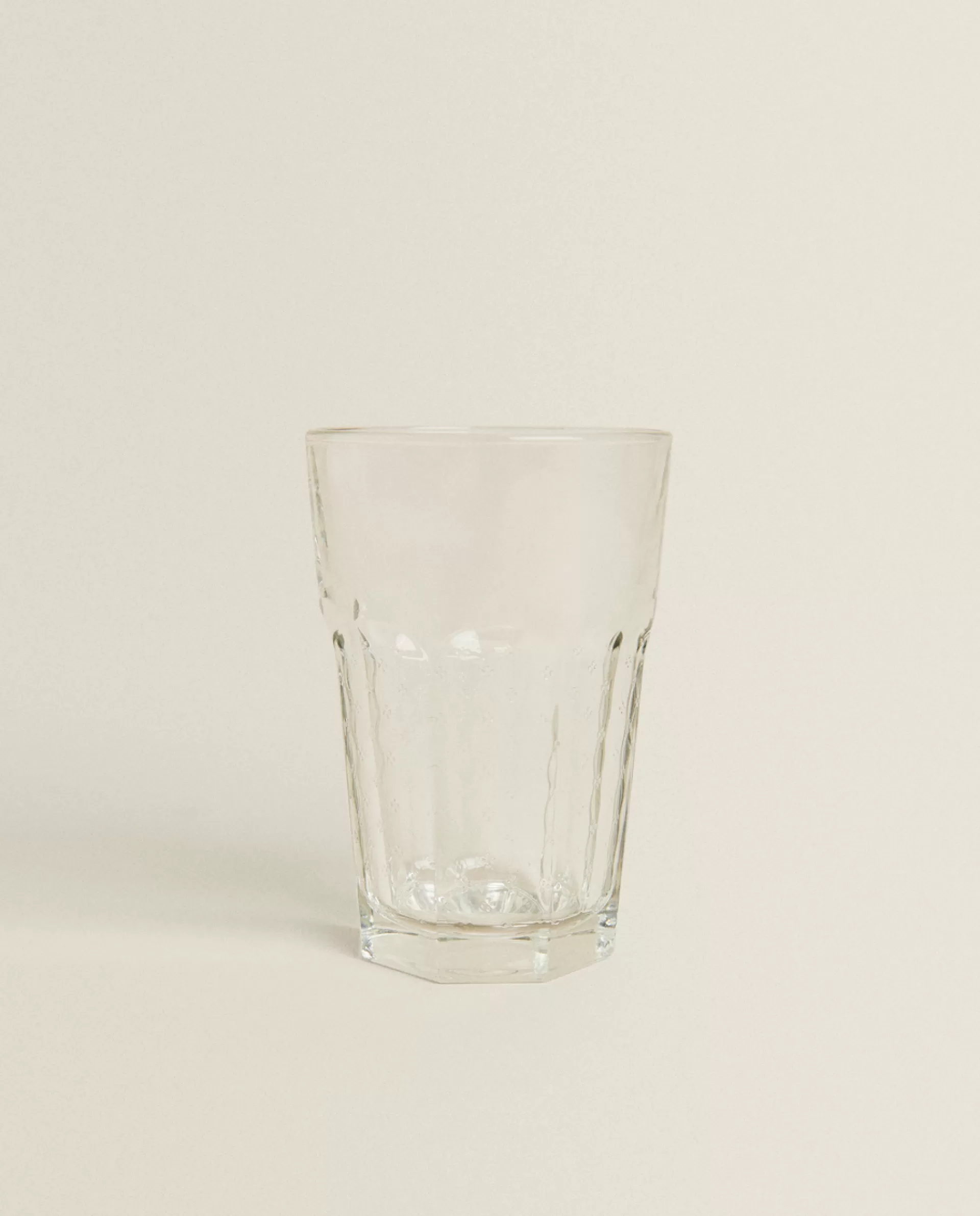 ZARA Home Raised Design Glass Tumbler Transparent Clearance