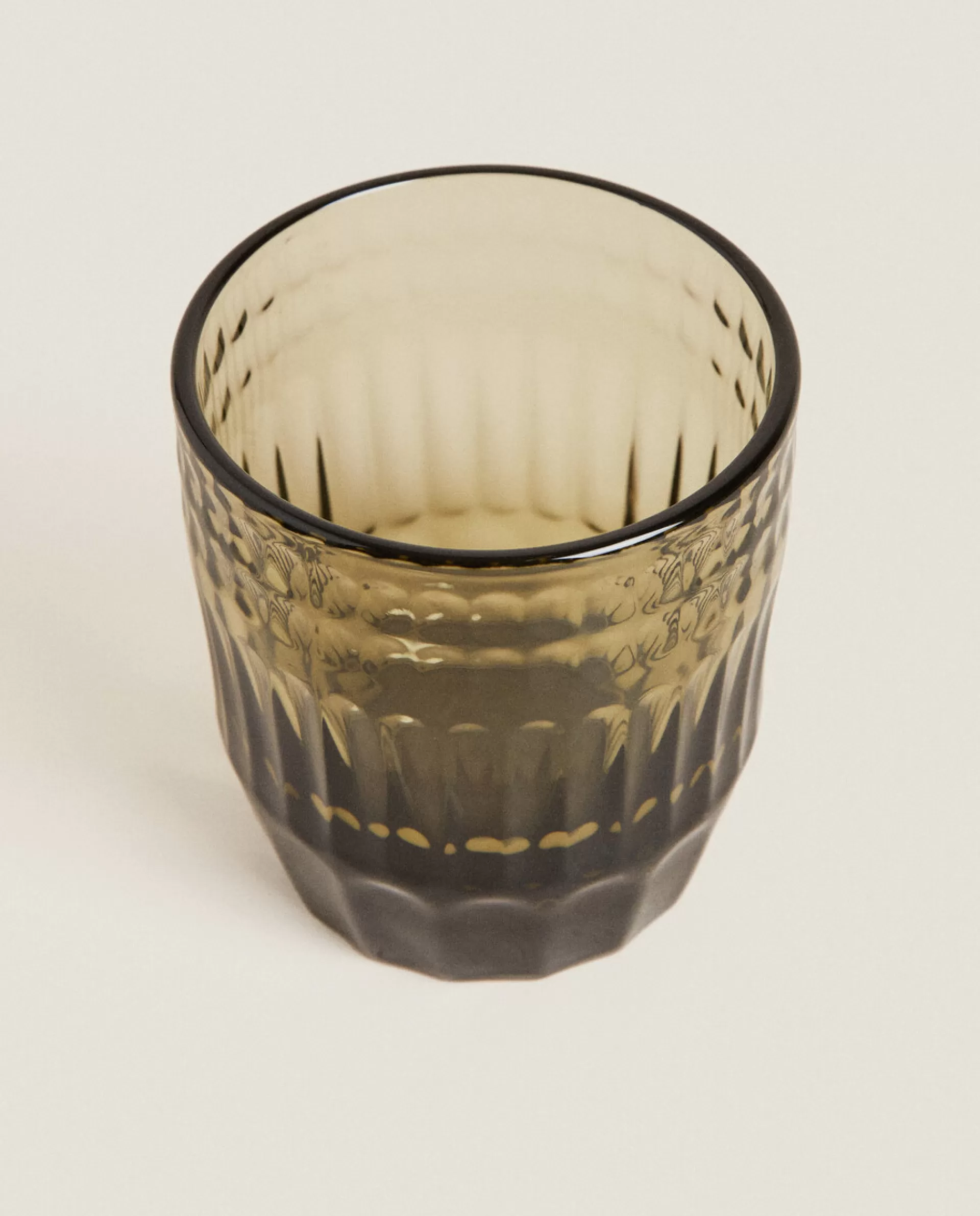 ZARA Home Raised Design Glass Tumbler Green Hot