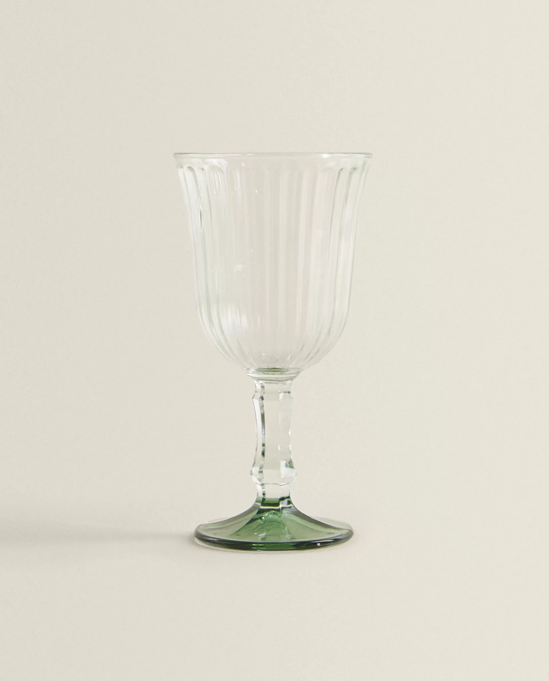 ZARA Home Raised Design Wine Glass Green Cheap