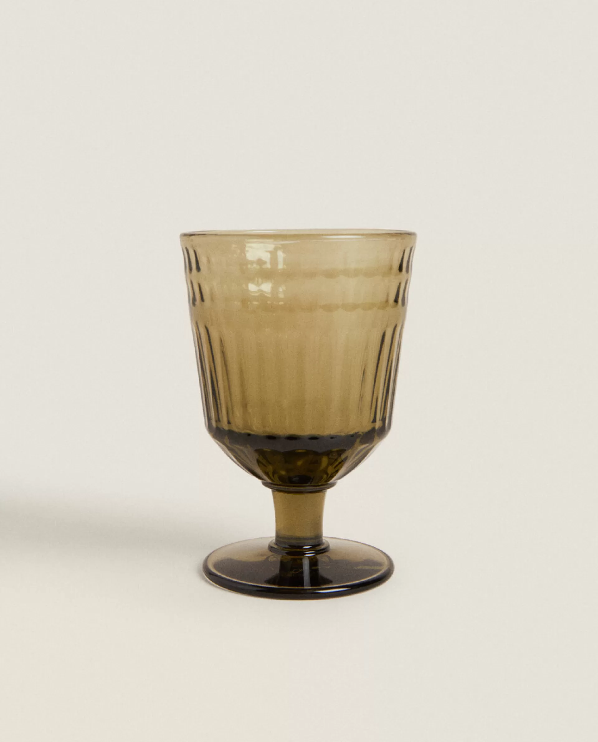 ZARA Home Raised Design Wine Glass Green Shop