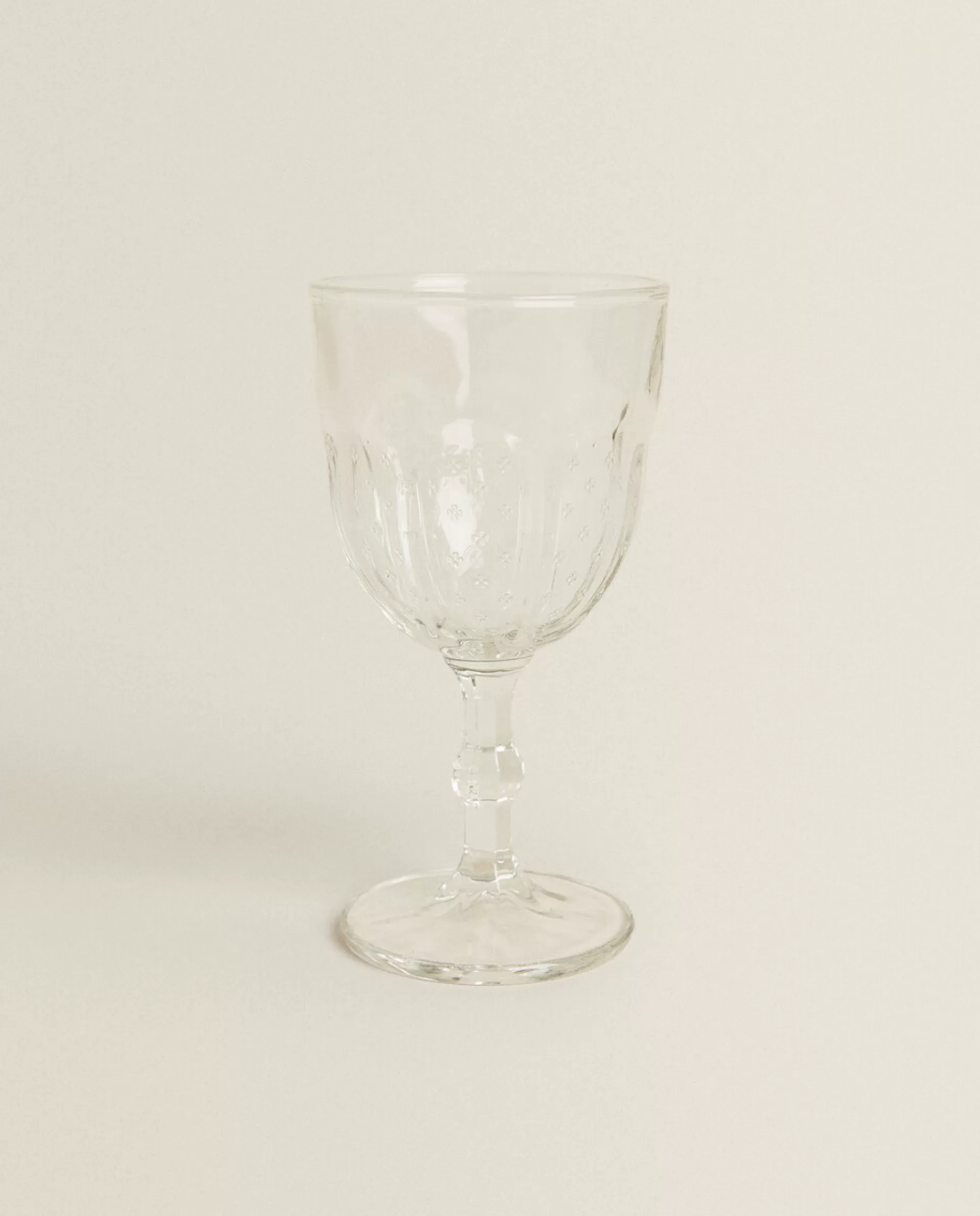 ZARA Home Raised Design Wine Glass Transparent Cheap