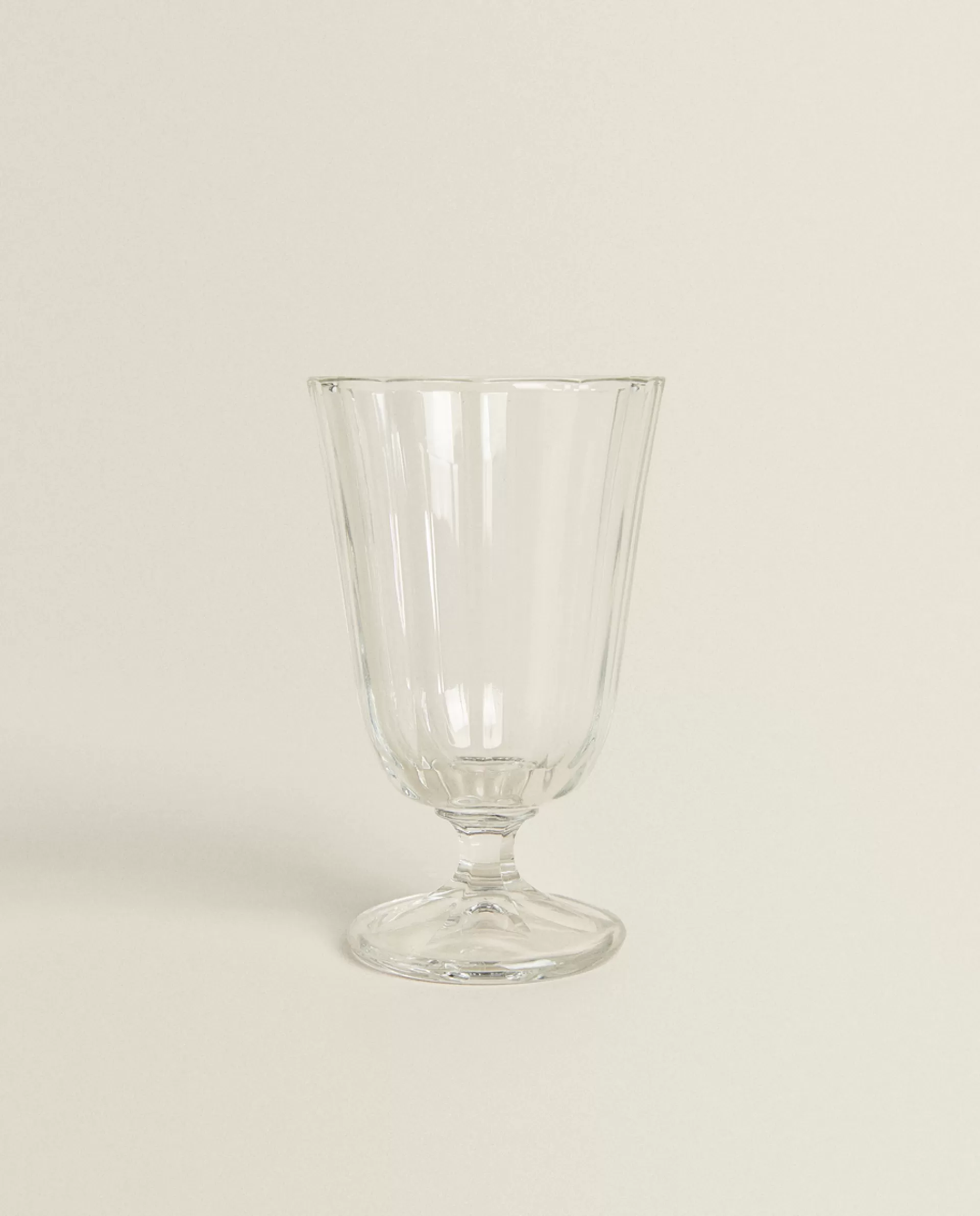 ZARA Home Raised Faceted Wine Glass Transparent Cheap