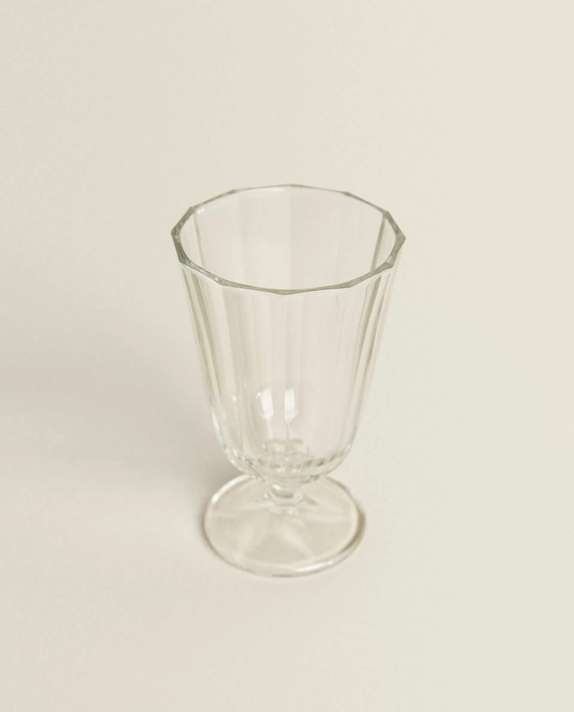 ZARA Home Raised Faceted Wine Glass Transparent Cheap