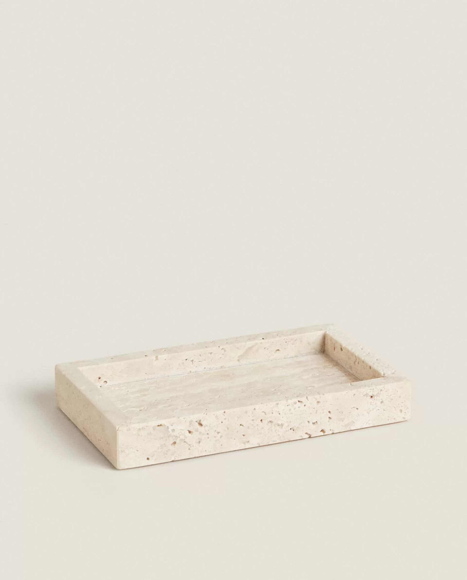 ZARA Home Rectangular Marble Soap Dish Beige Hot