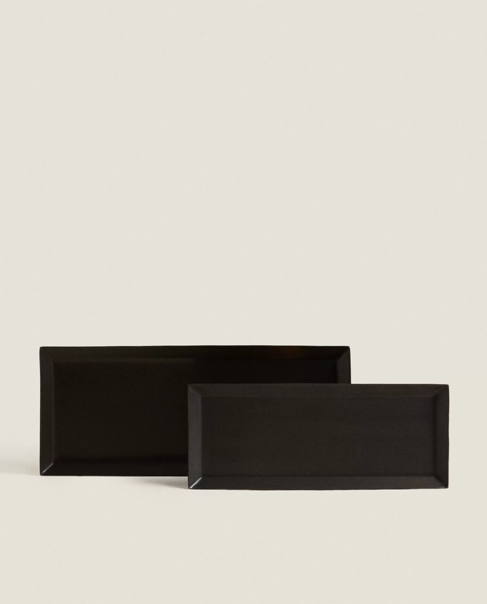 ZARA Home Rectangular Metal Tray Black Best Sale
