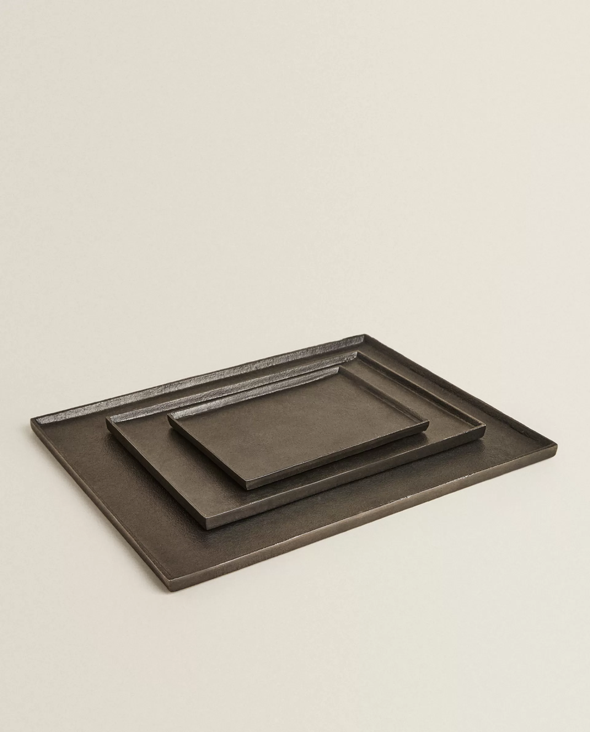 ZARA Home Rectangular Metal Tray Black Discount