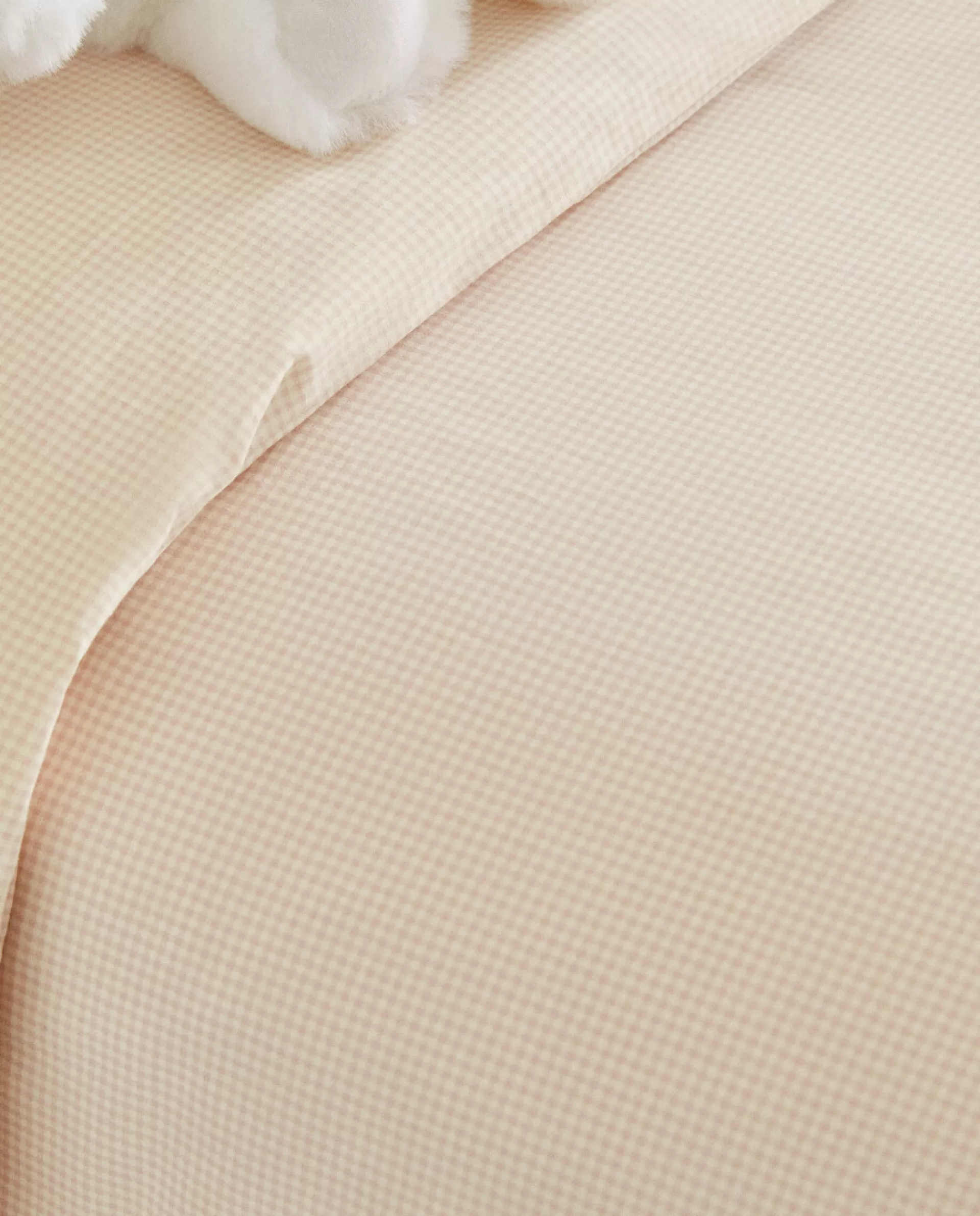 ZARA Home Reversible Gingham Duvet Cover Pink Best