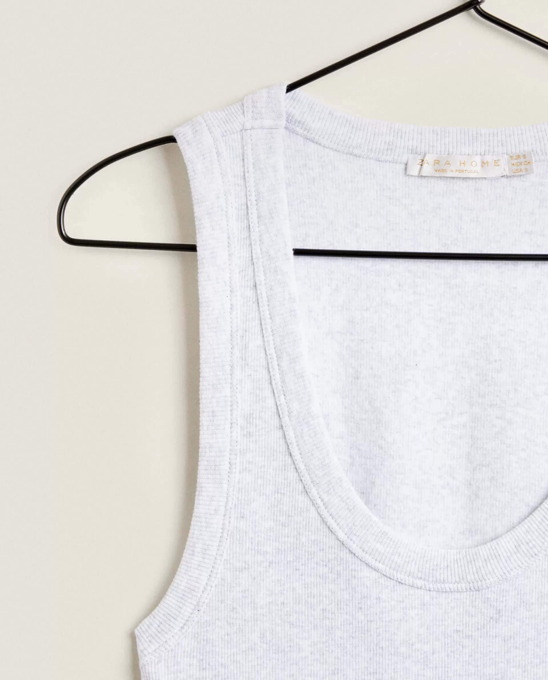 ZARA Home Ribbed Top Grey Fashion