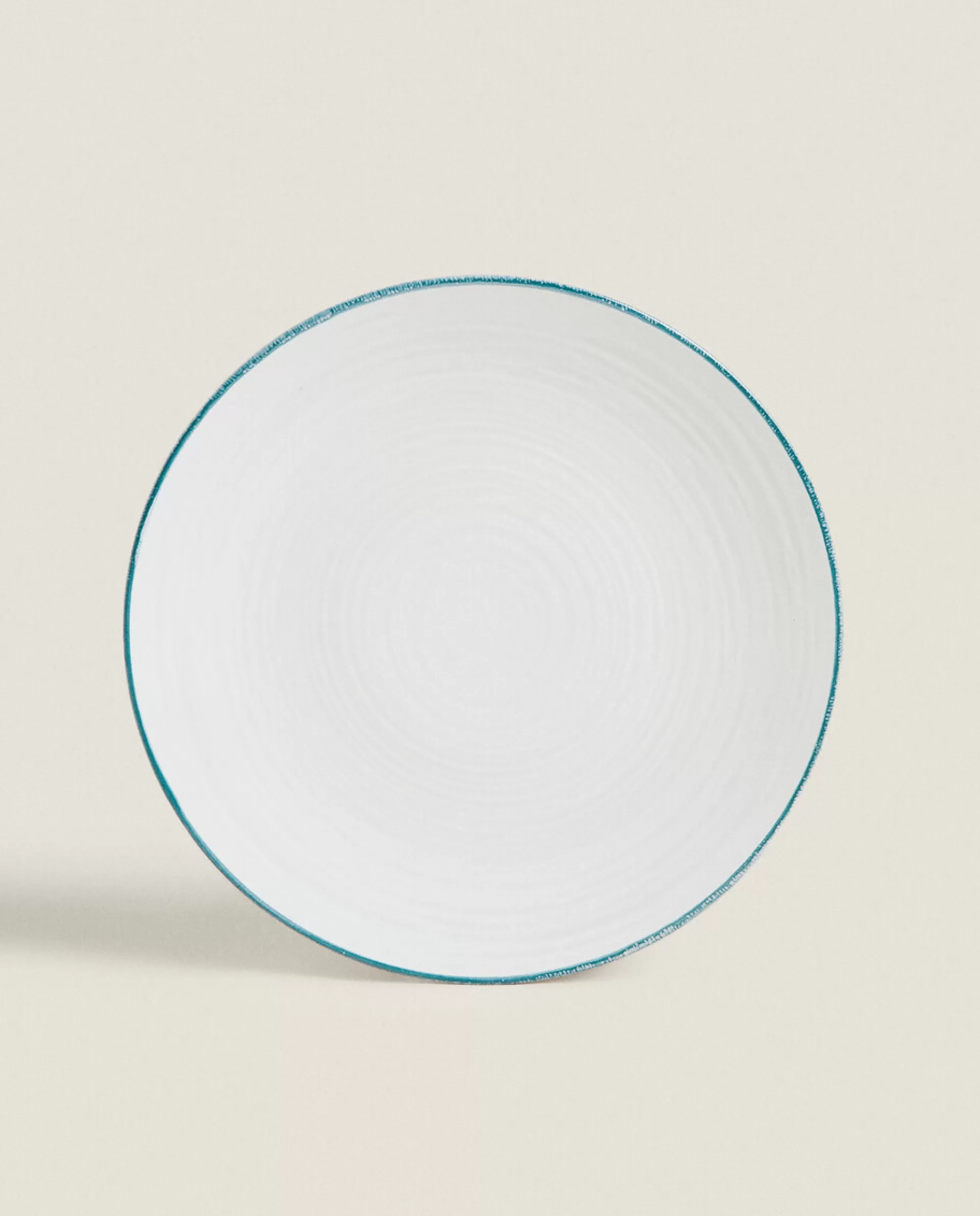 ZARA Home Rim Detail Dinner Plate Petroleum Best Sale