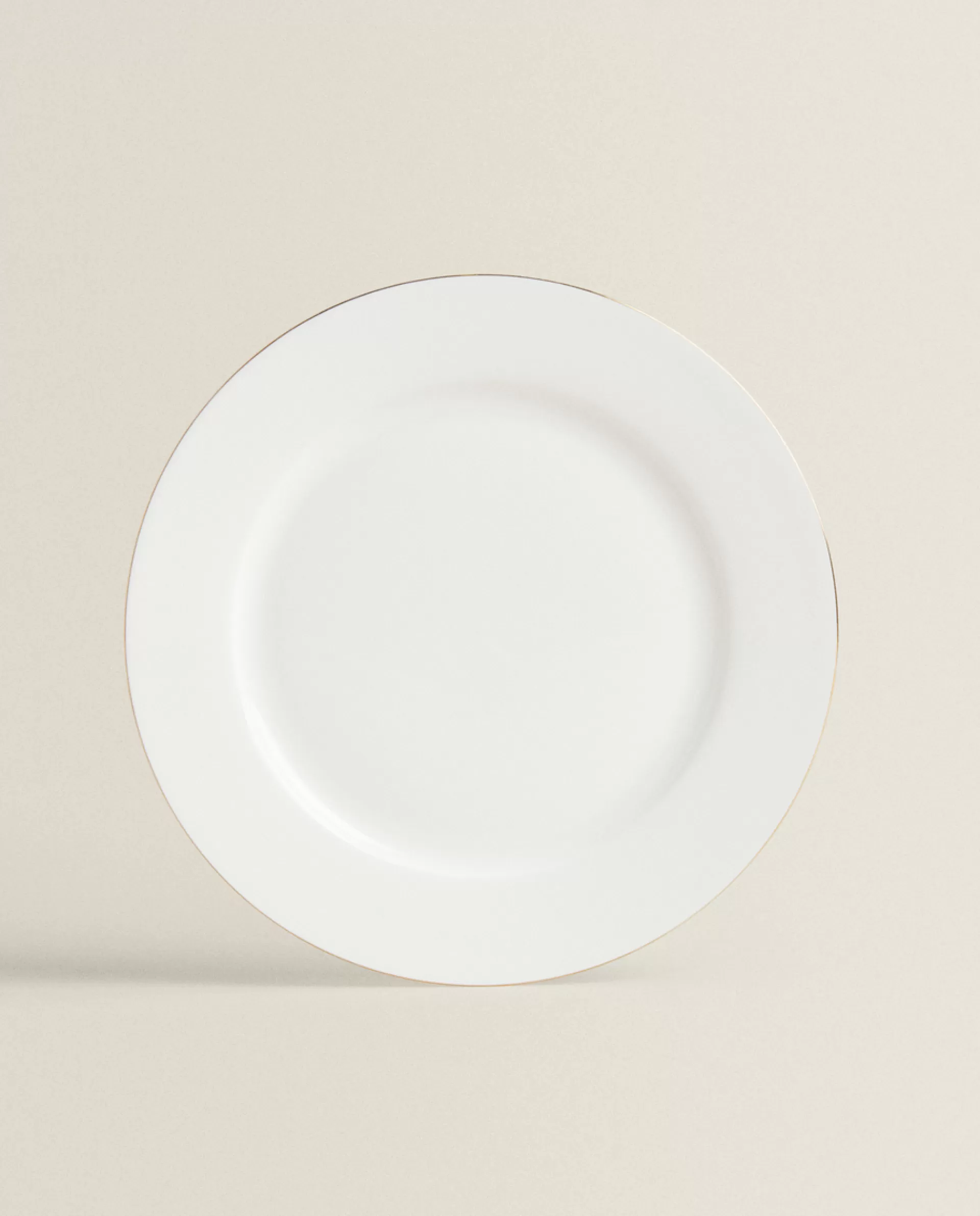 ZARA Home Rimmed Bone China Dinner Plate Golden Store