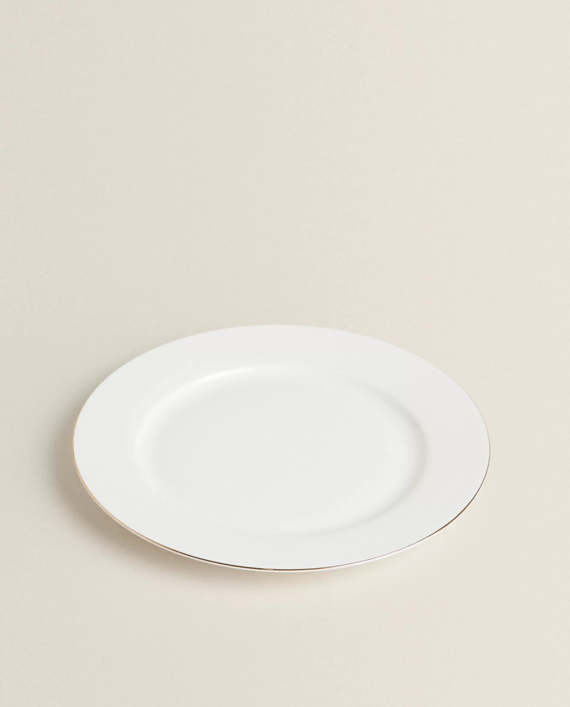 ZARA Home Rimmed Bone China Dinner Plate Golden Store