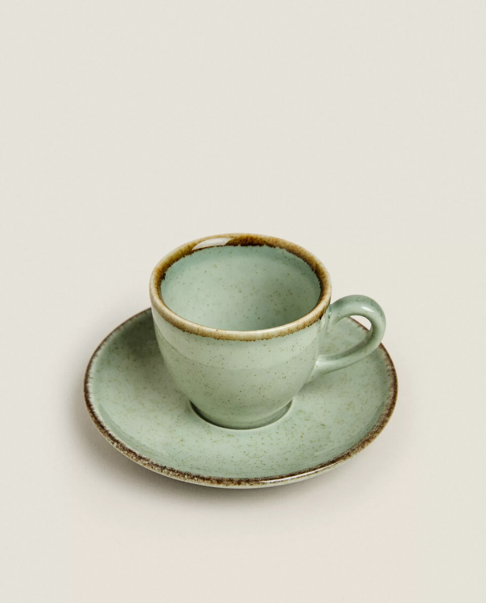 ZARA Home Rimmed Coffee Cup Green Store
