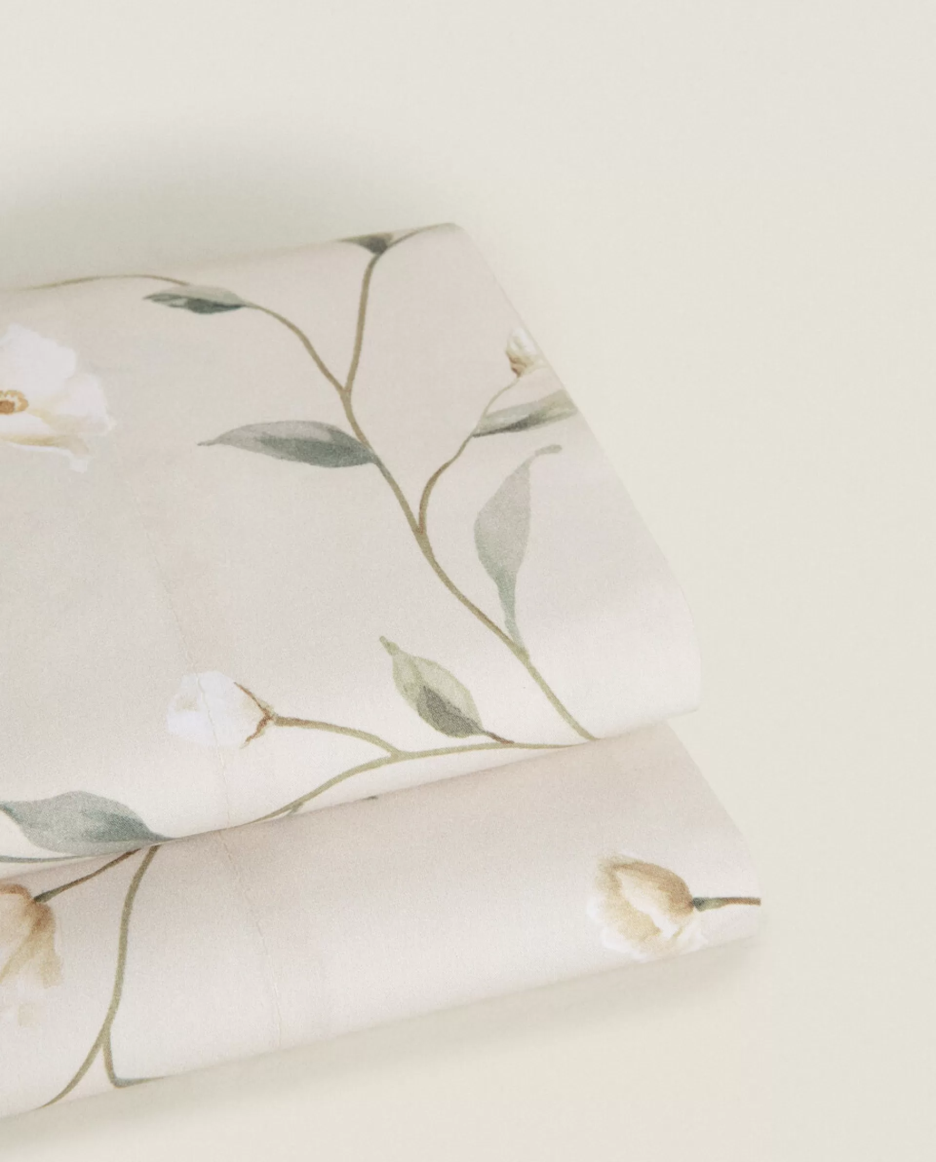 ZARA Home Rose Flat Sheet Beige Clearance