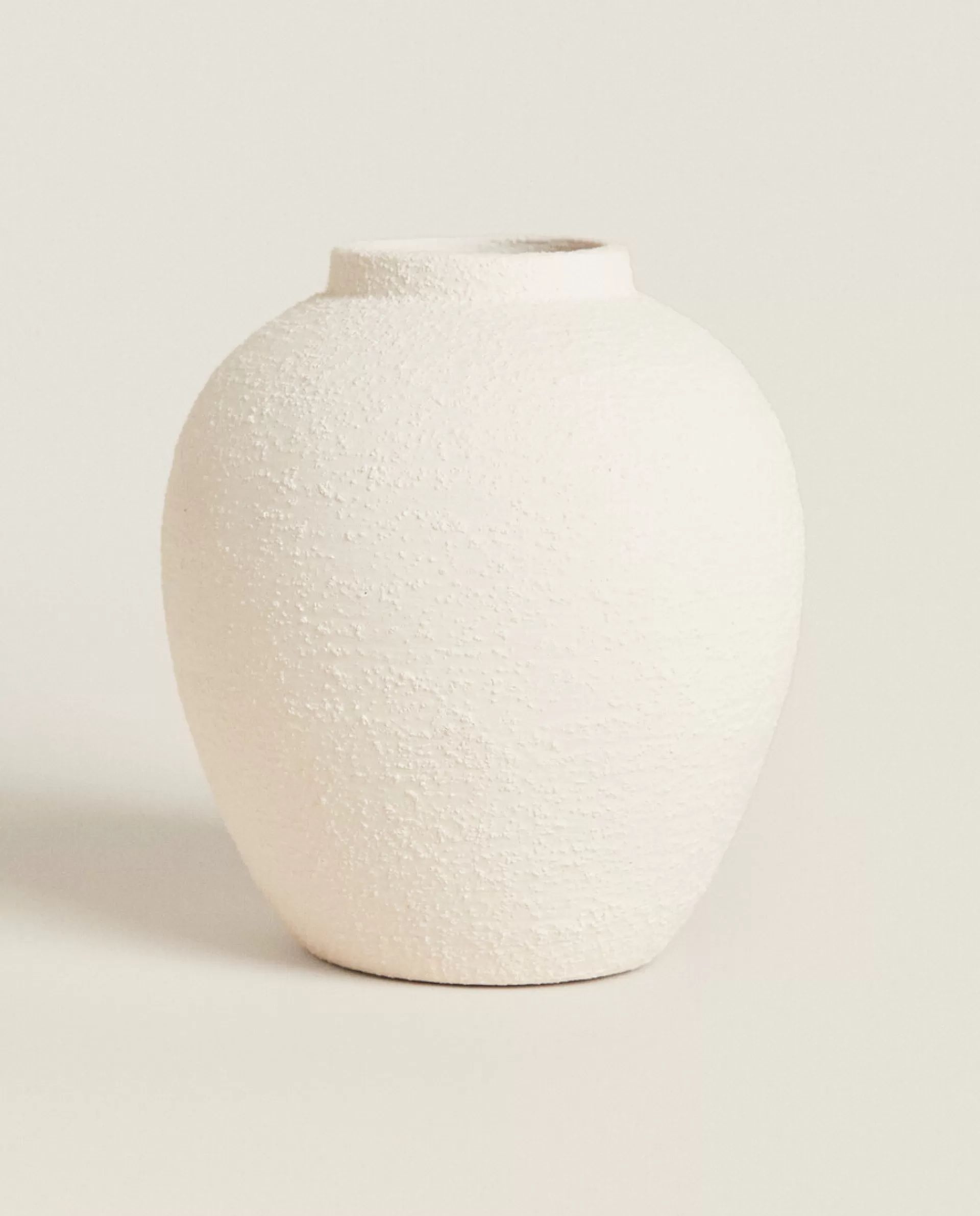 ZARA Home Rough Earthenware Vase White Clearance