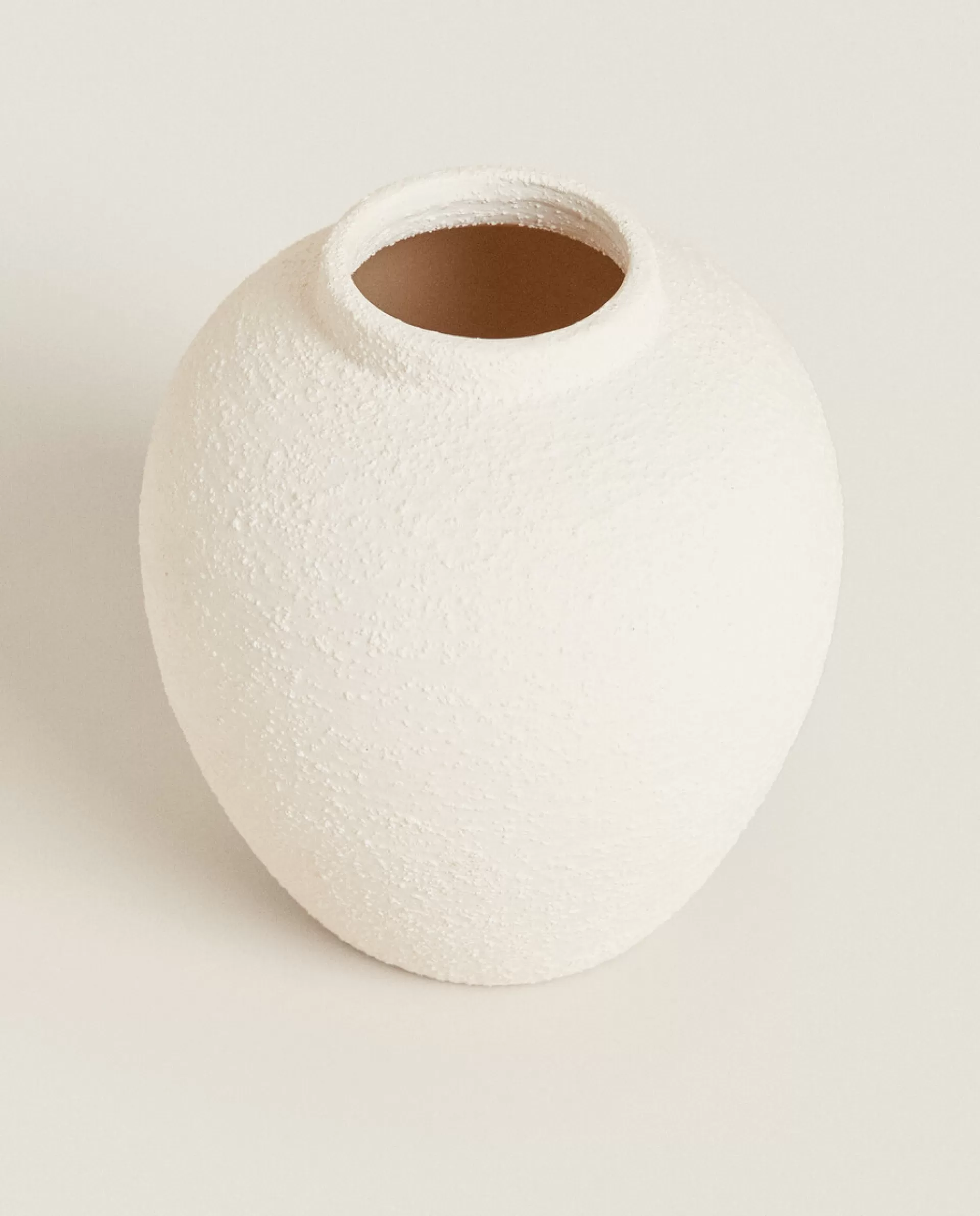 ZARA Home Rough Earthenware Vase White Clearance
