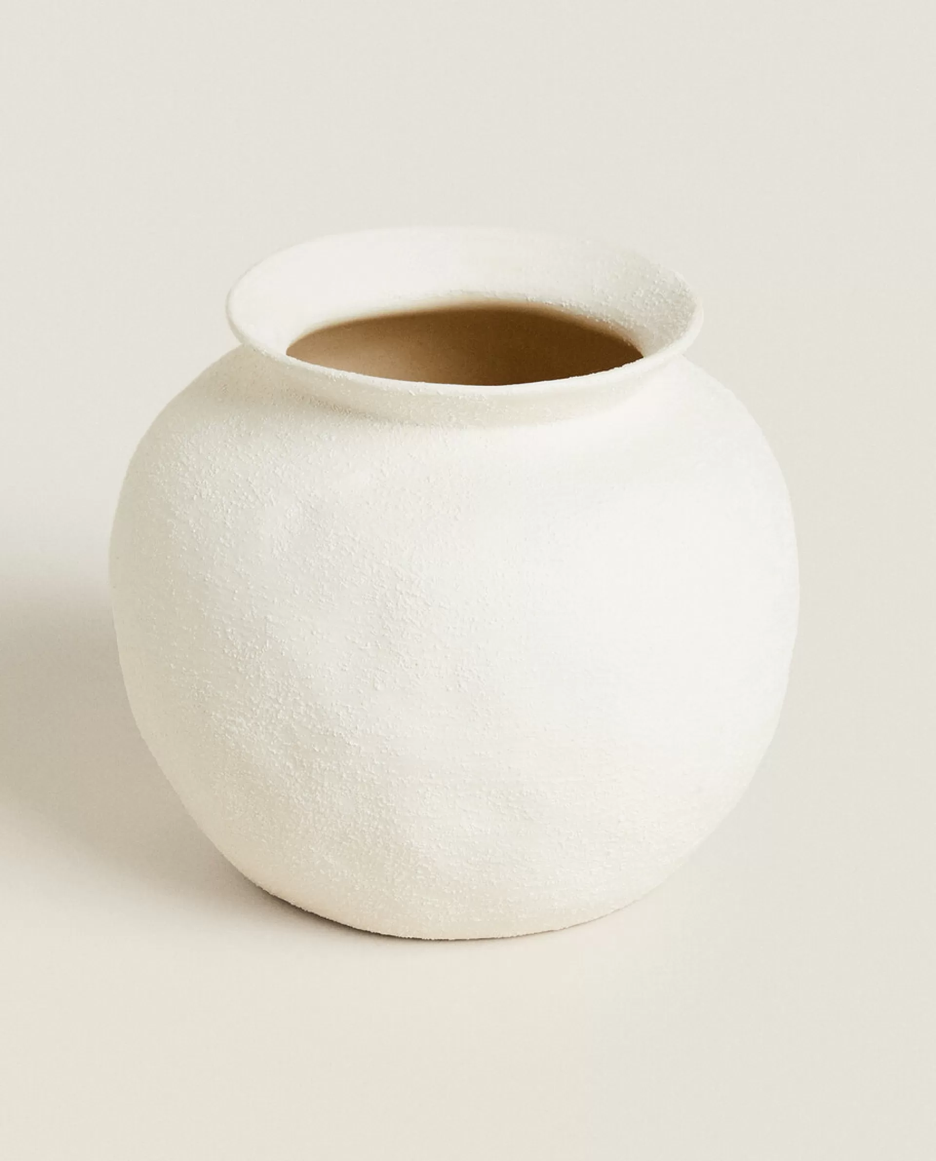 ZARA Home Rough Earthenware Vase White Discount