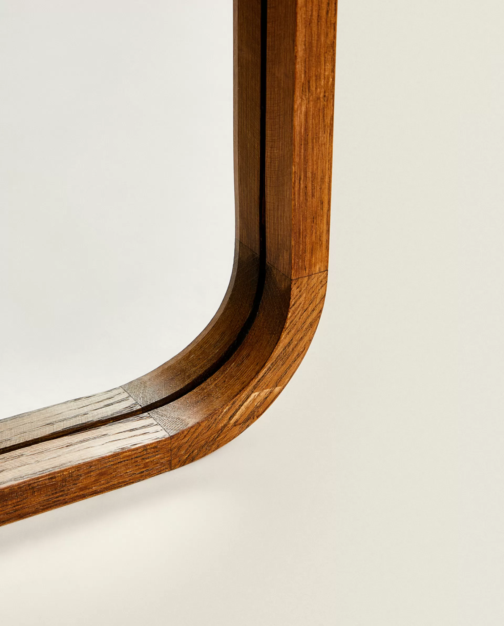 ZARA Home Round Full-Length Mirror With Frame Brown New