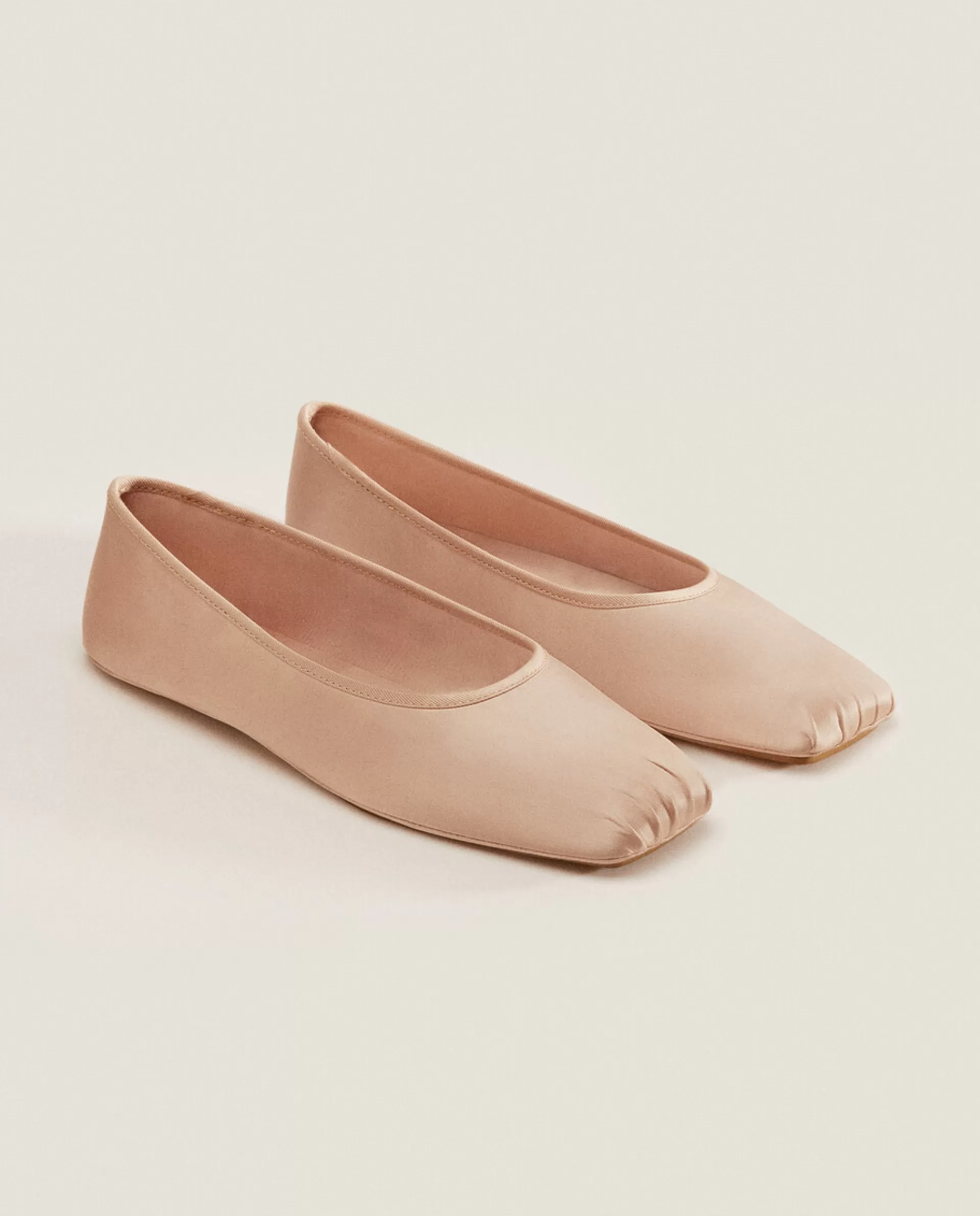 ZARA Home Sateen Ballet Flats Pink Sale