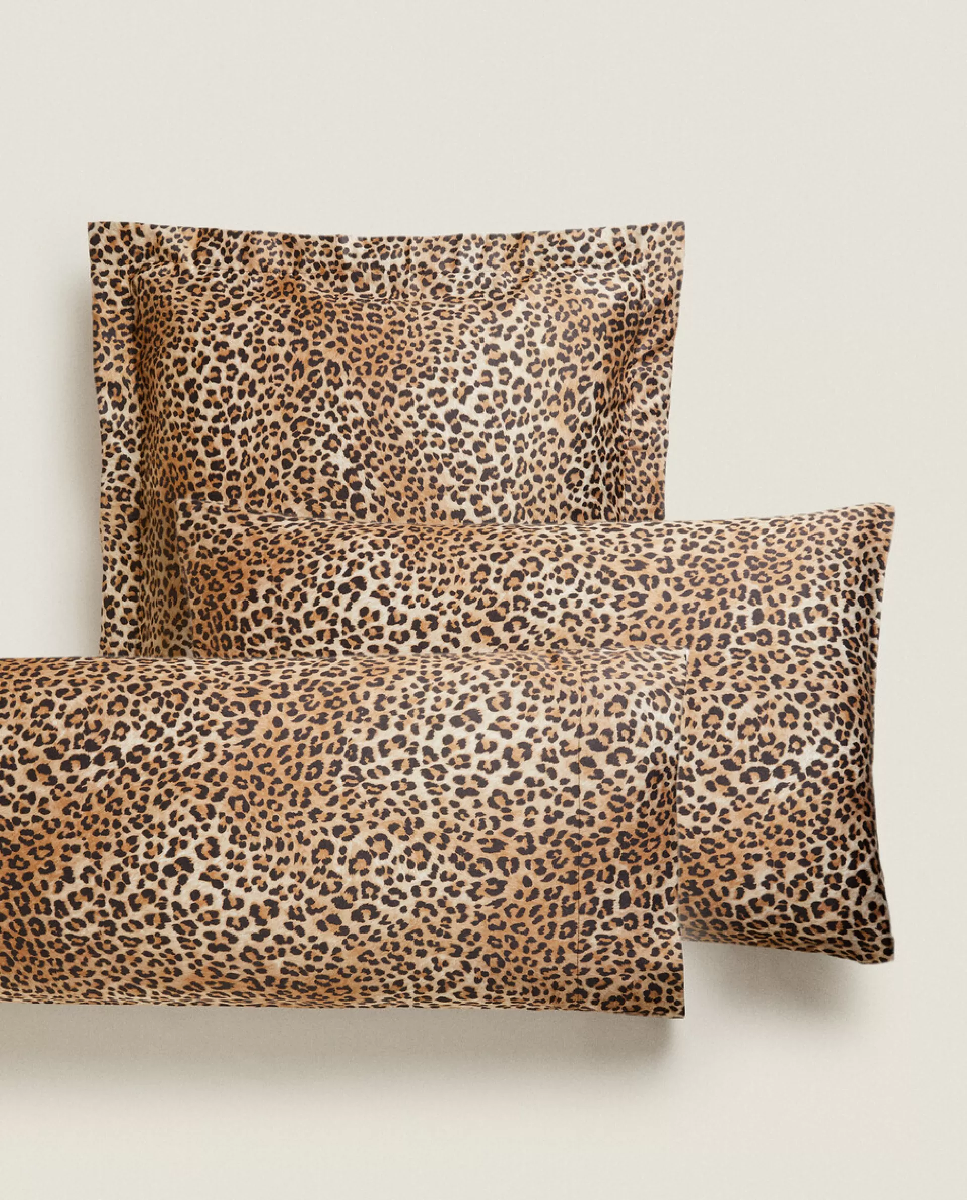 ZARA Home Sateen Pillowcase Leopard New