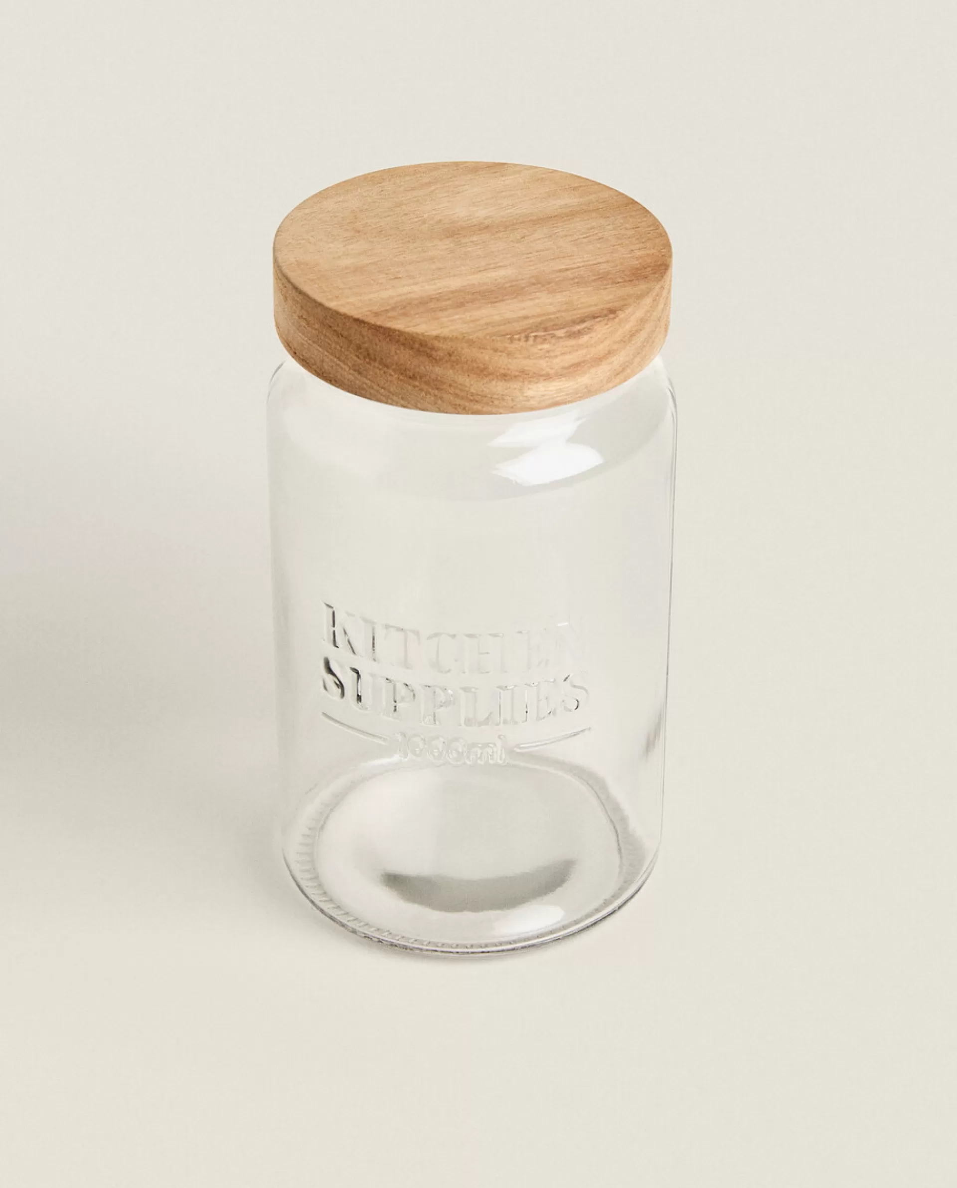 ZARA Home Screw Top Glass Jar Natural Colour Sale