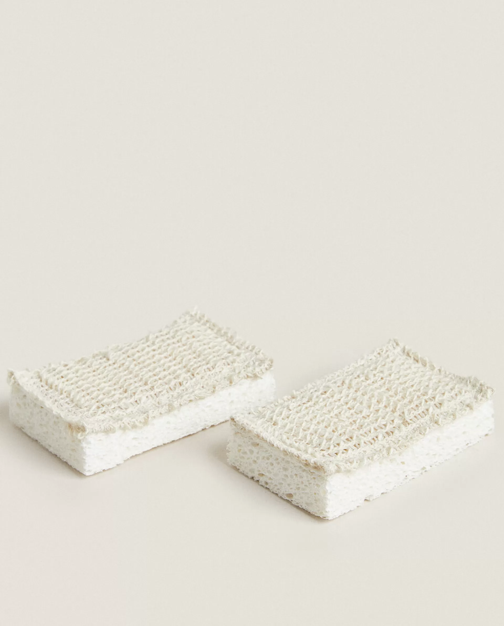 ZARA Home Scrub Sponge (Pack Of 2) Natural Colour New