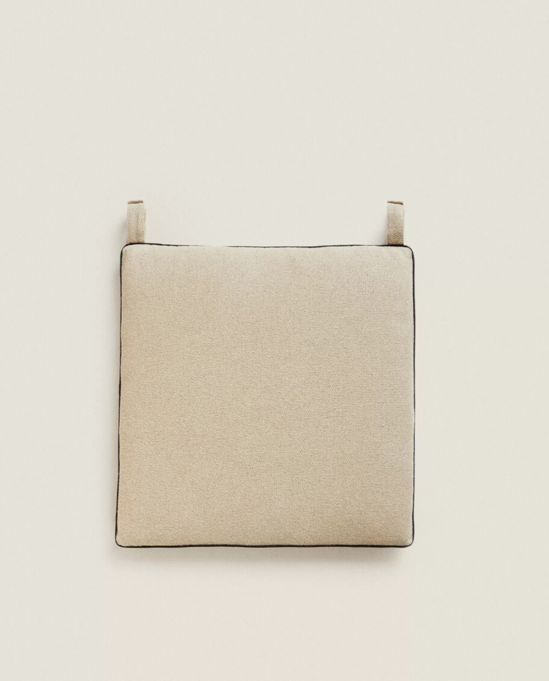 ZARA Home Seat Cushion With Piping Natural Colour Sale